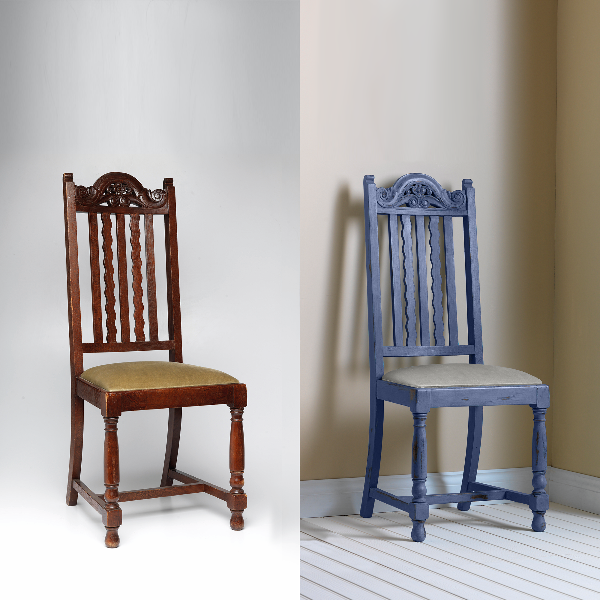 Pintura a la tiza CHALKY FINISH RUST-OLEUM 125 ml azul intenso - 6