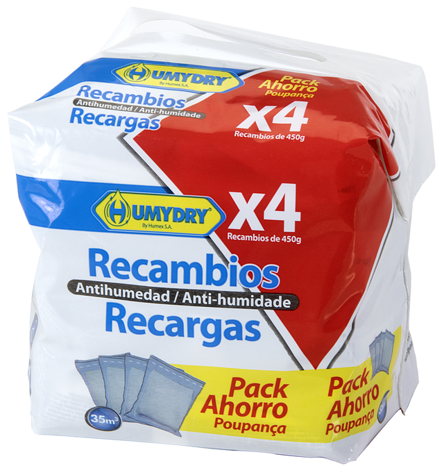 4 recargas anti-humidade HUMYDRY 450GR
