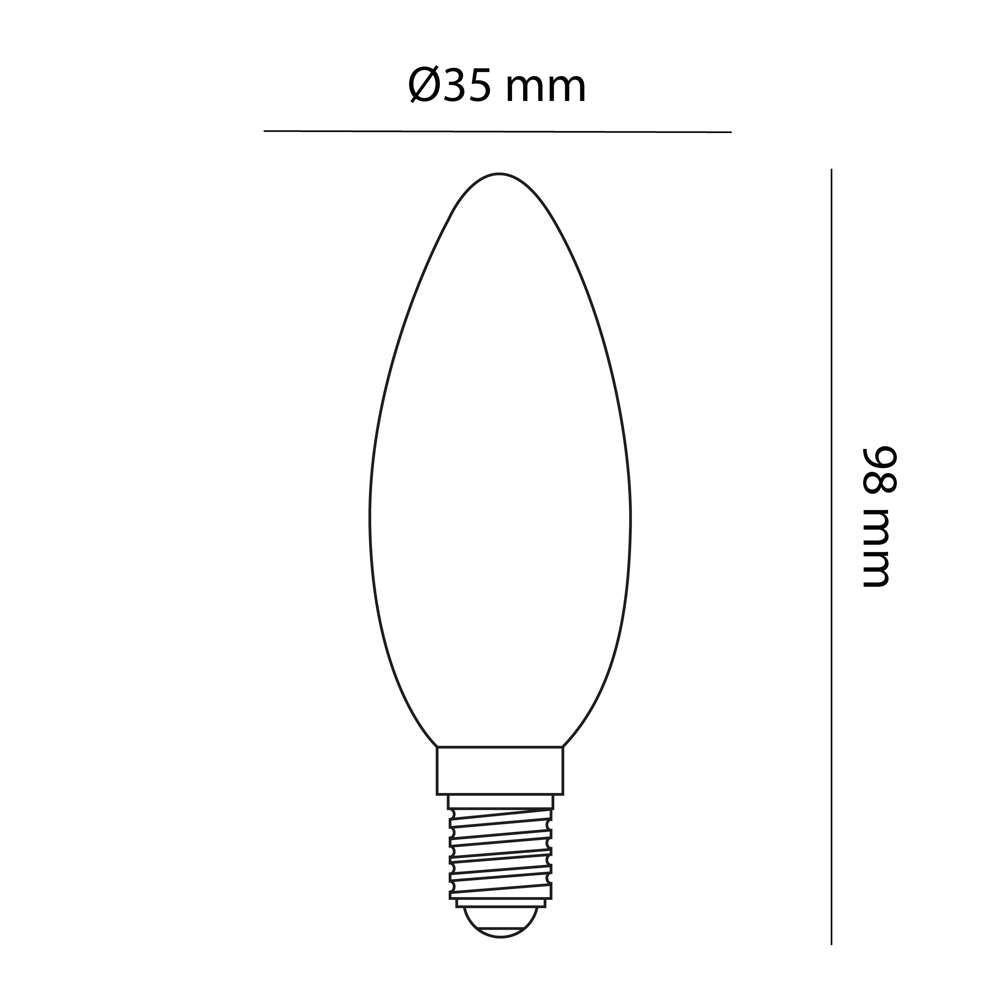 Pack de 3 bombillas LED E14 forma vela 800 lúmenes 6W color de la luz blanco frío 6000K clase energética E - 2