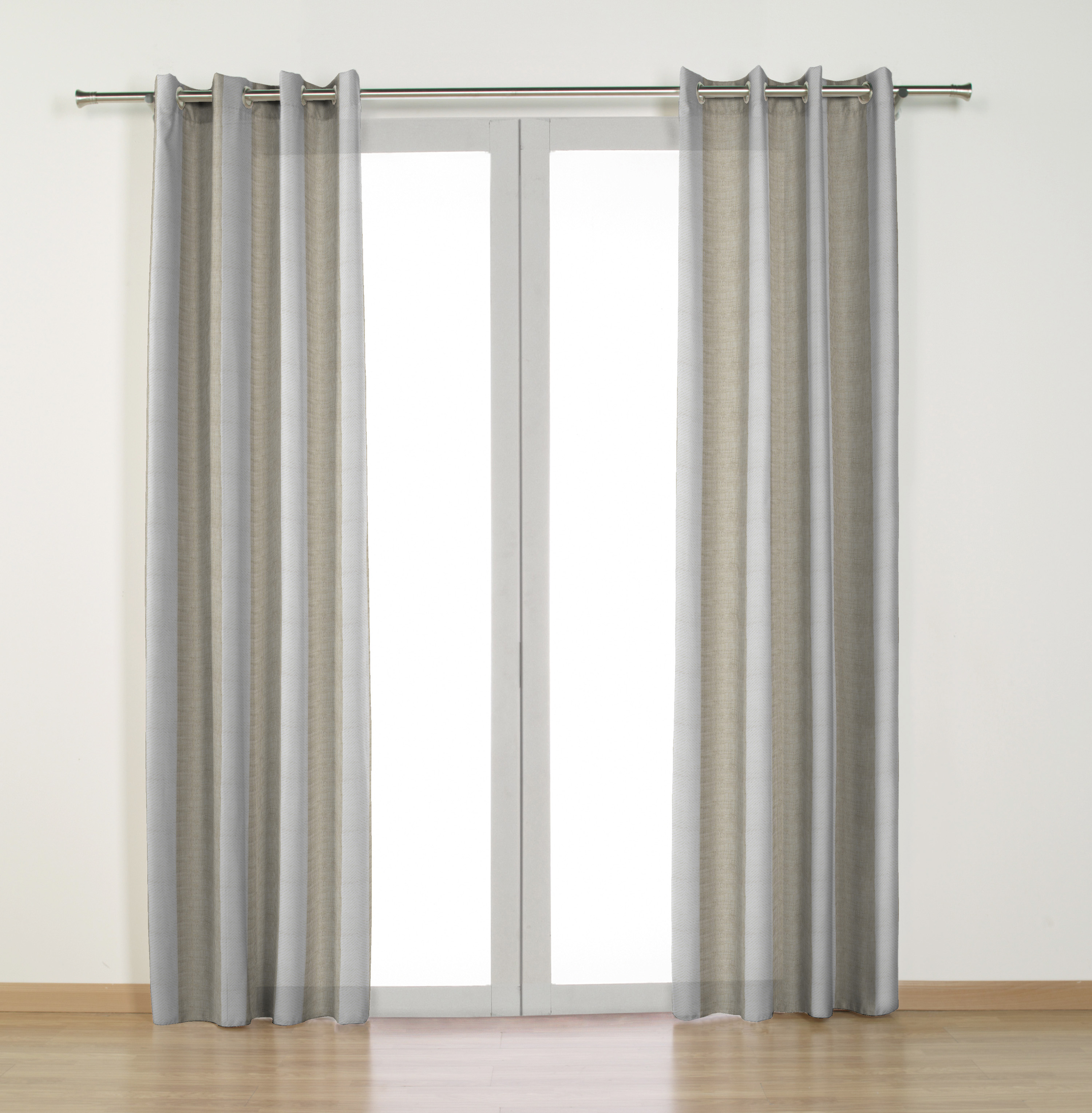 Visillo ollaos Combe poliéster jacquard de 140x270cm rayas lino - 3