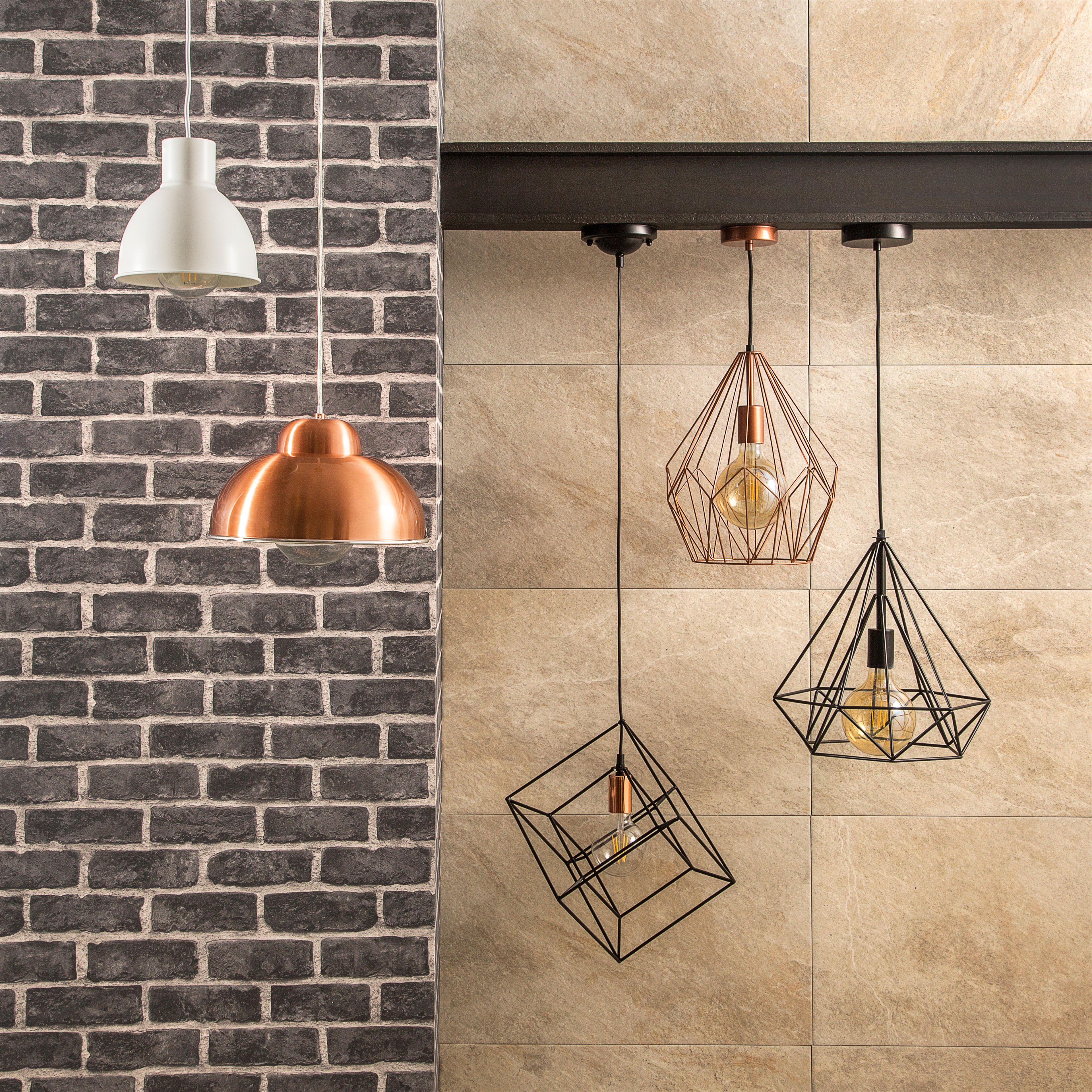 Lampadario Design Byron nero paralume nero E27 Ø36.5cm INSPIRE - 13