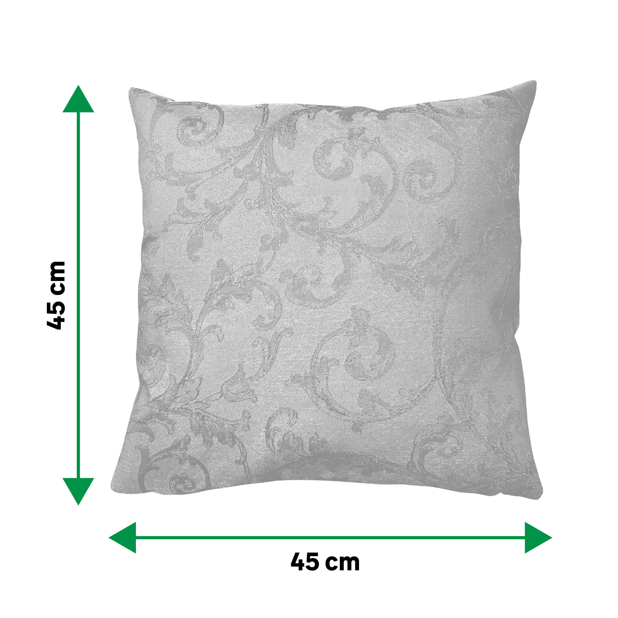 Cojín decorativo Soleil de 45x45 cm en color gris
 - 2