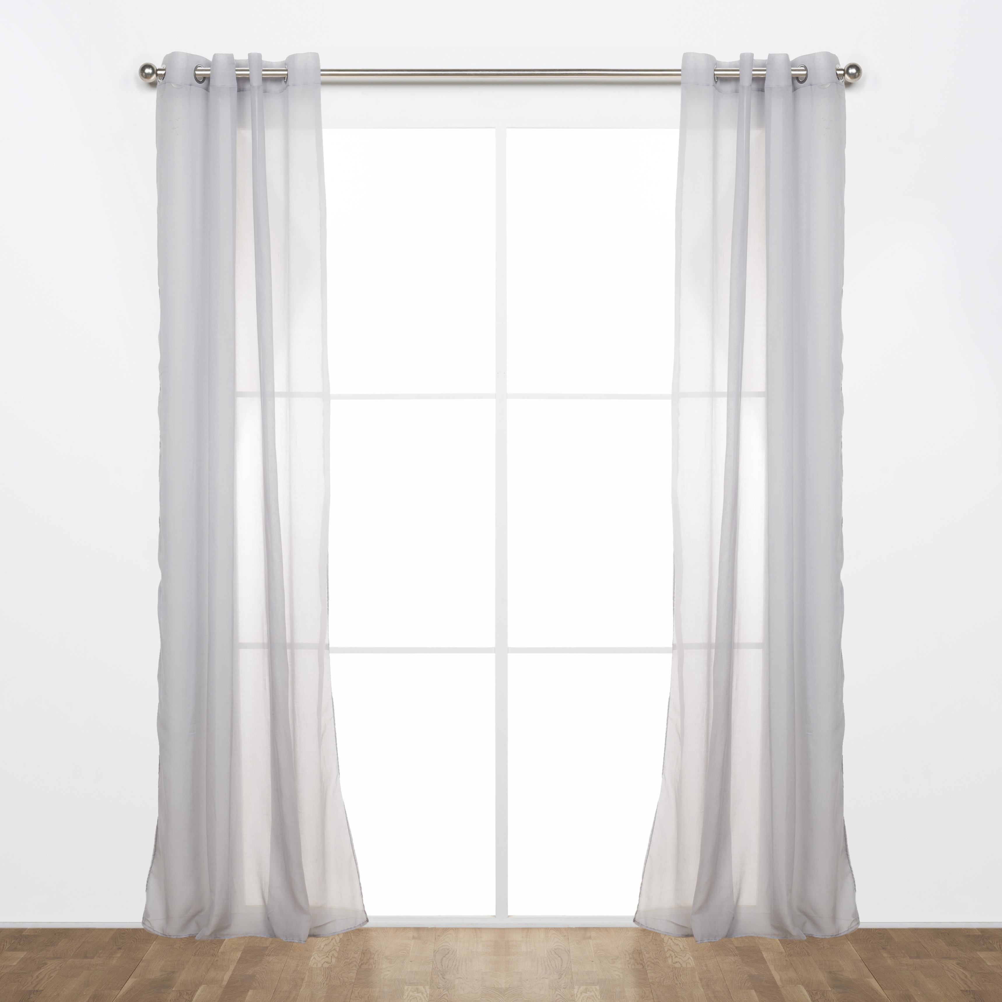 Visillo ollaos Lol poliéster liso gris INSPIRE de 140x280cm - 3