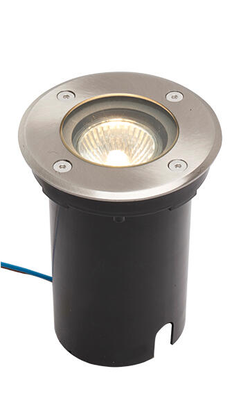 Portafaretto da incasso in alluminio ATLANTA GU10 argento tondo IP67 INSPIRE - 11