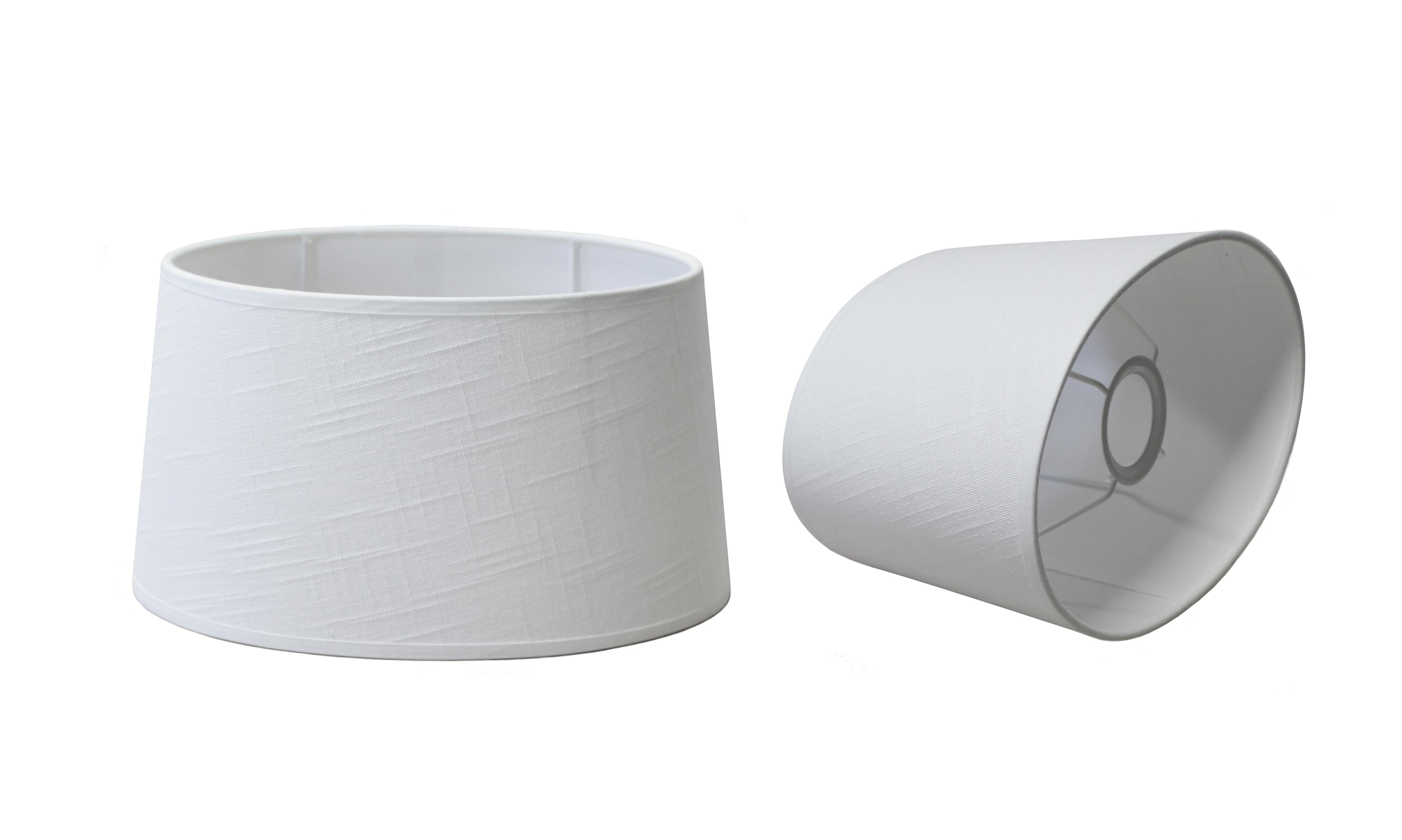 Pantalla de lino crudo ovalada 25 cm