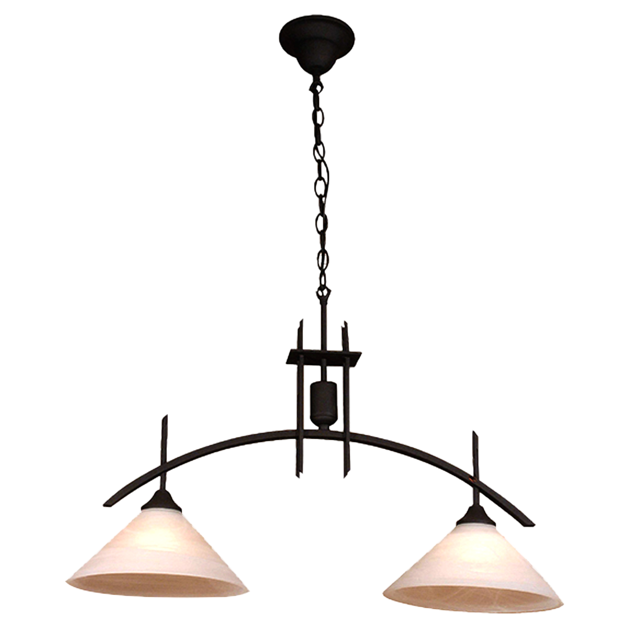 Lámpara de techo arcus negra 2 luces e27