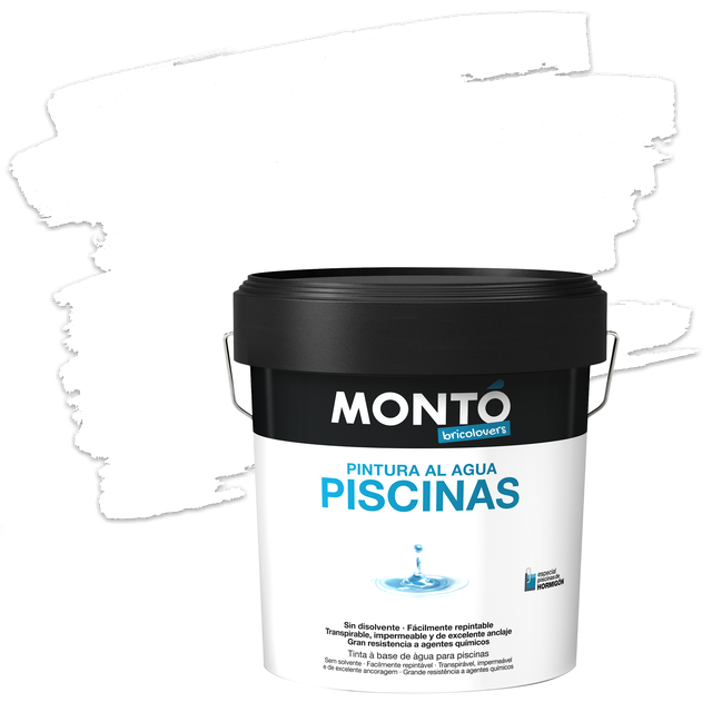 Tinta para piscinas MONTÓ AQUOSA BRANCO 4L