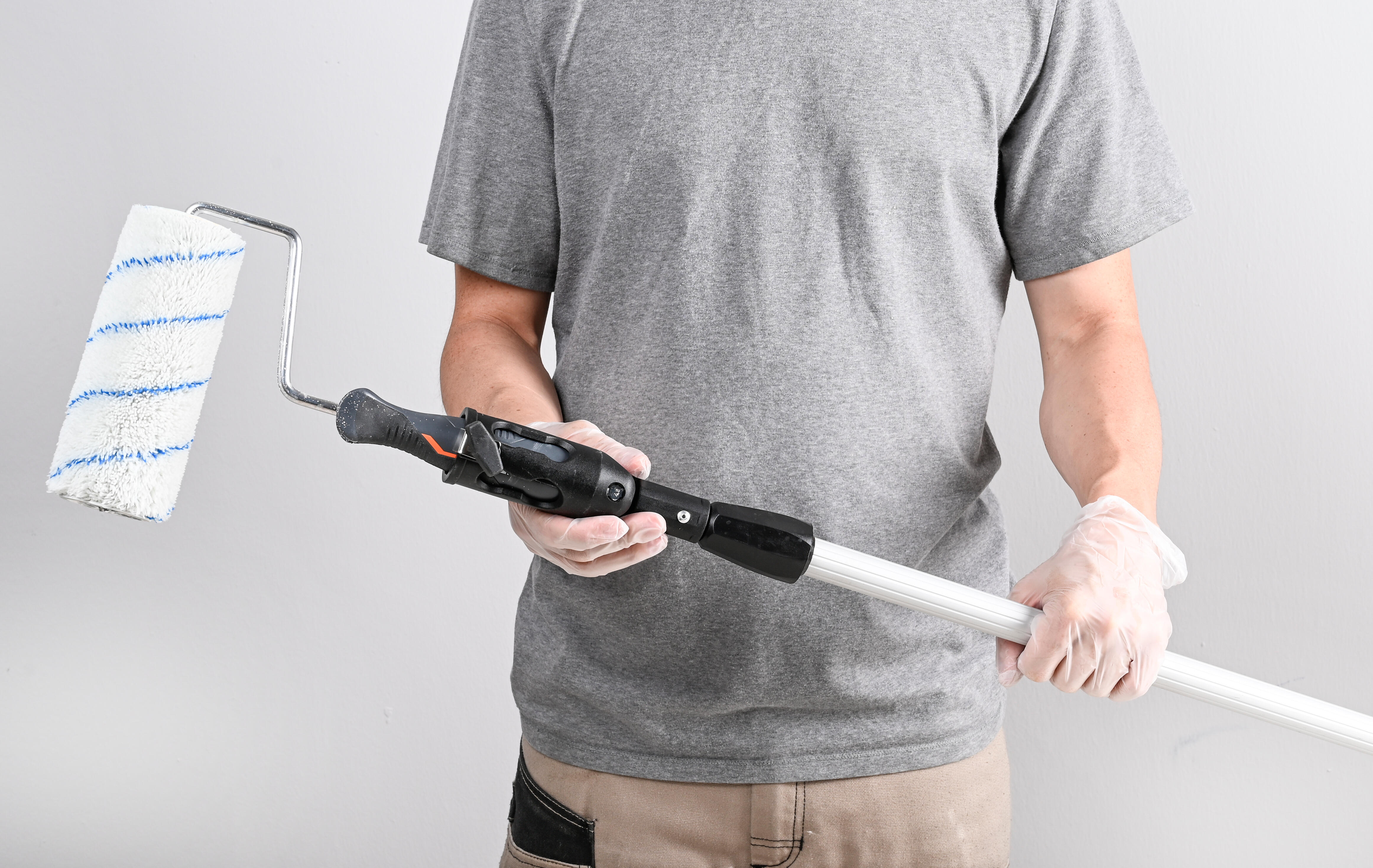Alargador para pintar de aluminio DEXTER desde 123 hasta 215 cm de longitud. Articulado. Empuñadura ergonómica. Tipo de sujeción encajar. - 7