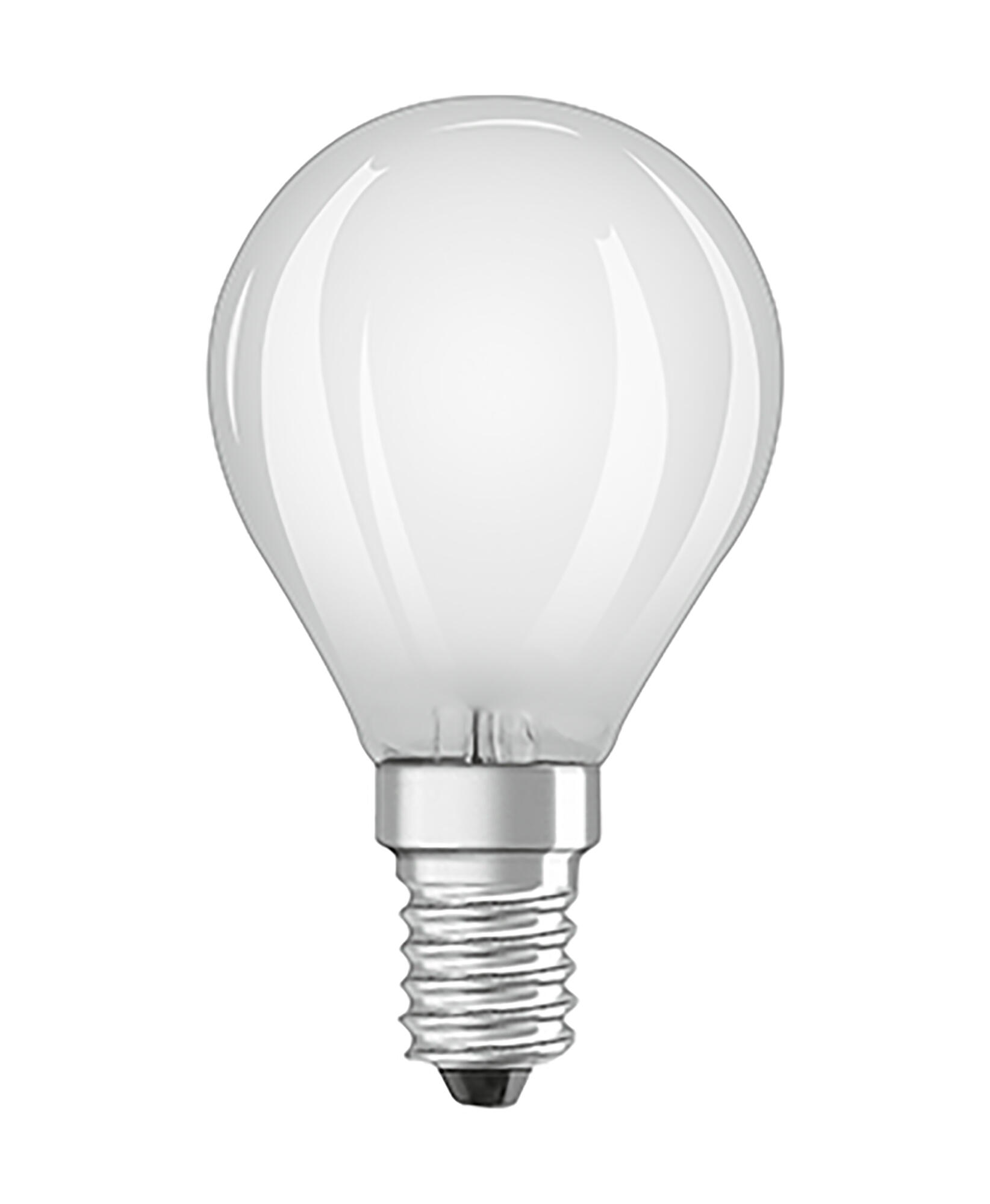 Bombilla led e14 esférica 470 lúmenes 3.4w de 4000k osram