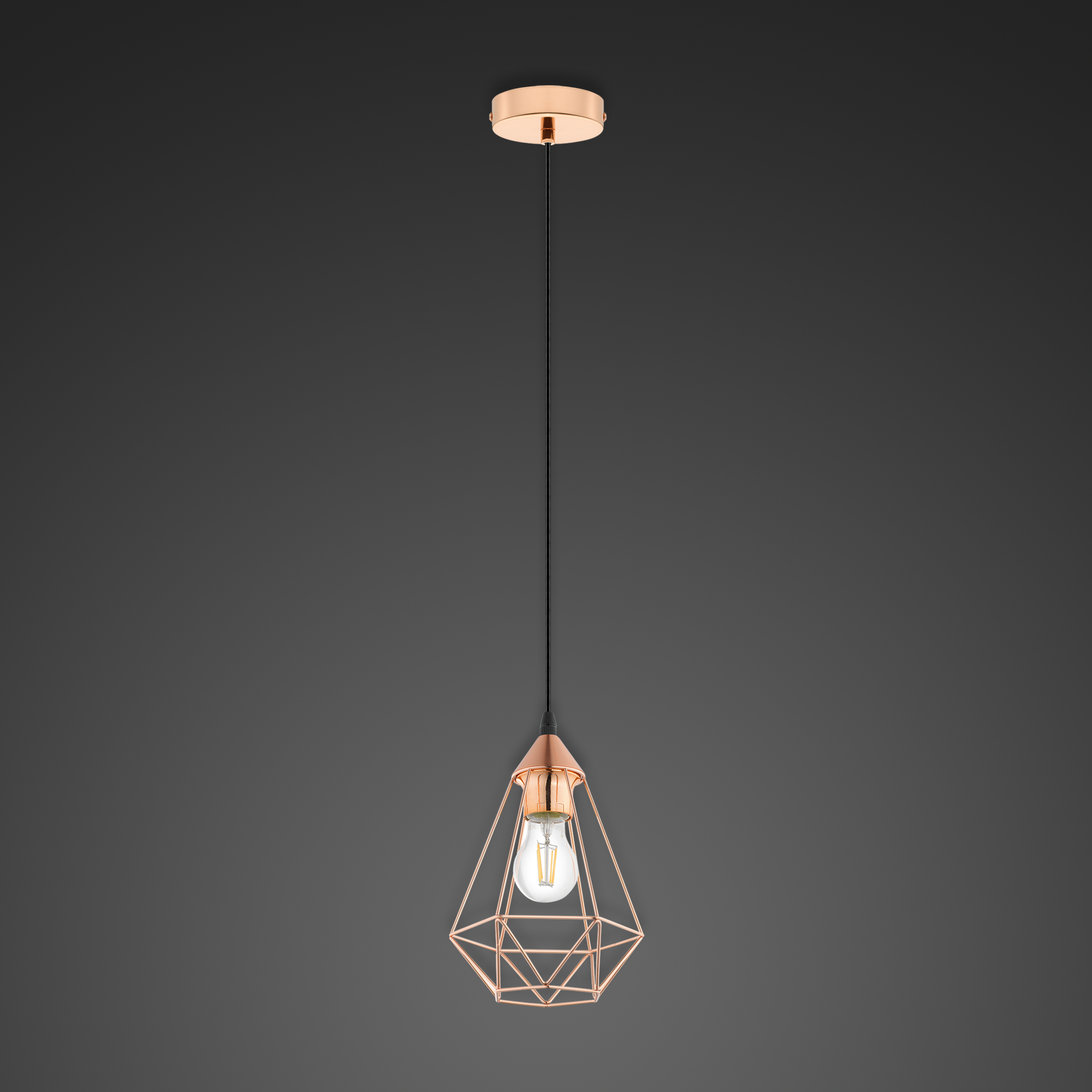 Candeeiro de teto suspenso INSPIRE BYRON D18CM COBRE - 5