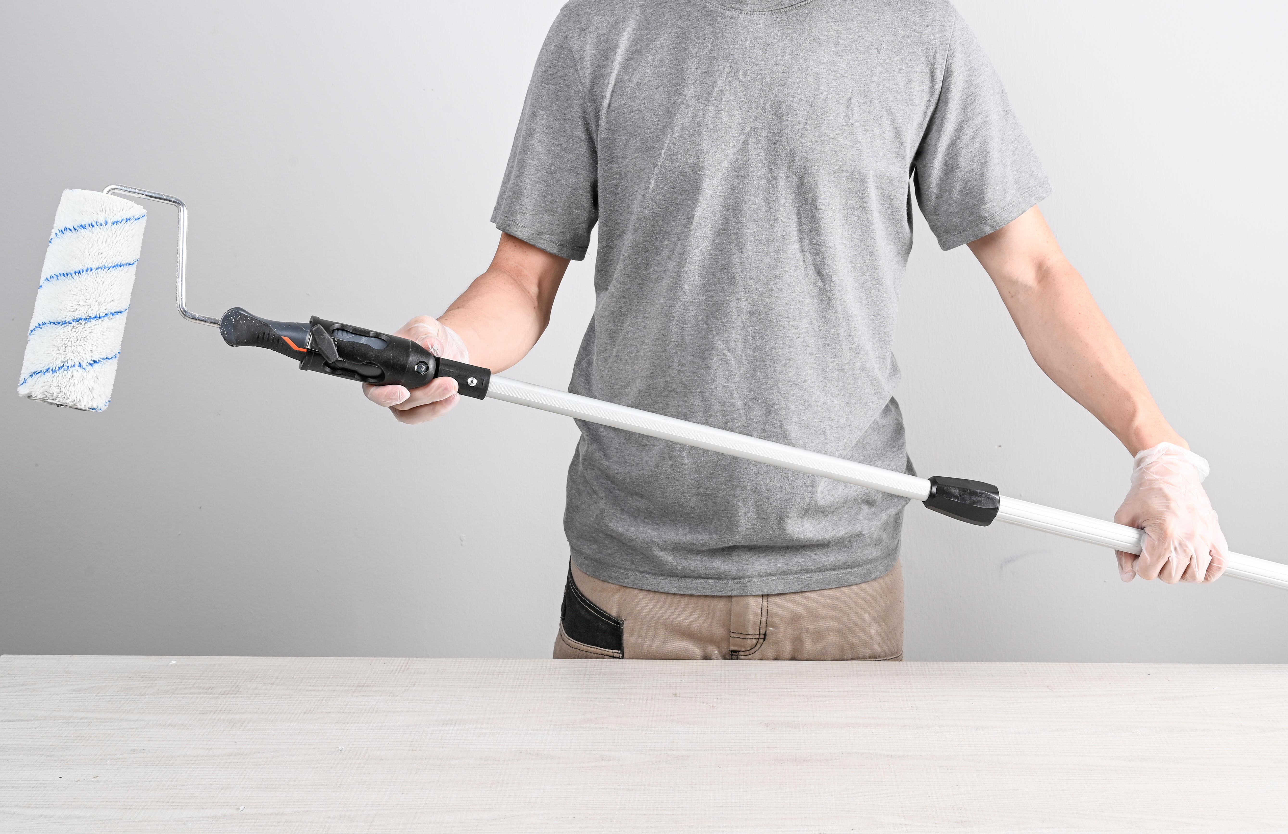 Alargador para pintar de aluminio DEXTER desde 123 hasta 215 cm de longitud. Articulado. Empuñadura ergonómica. Tipo de sujeción encajar. - 6