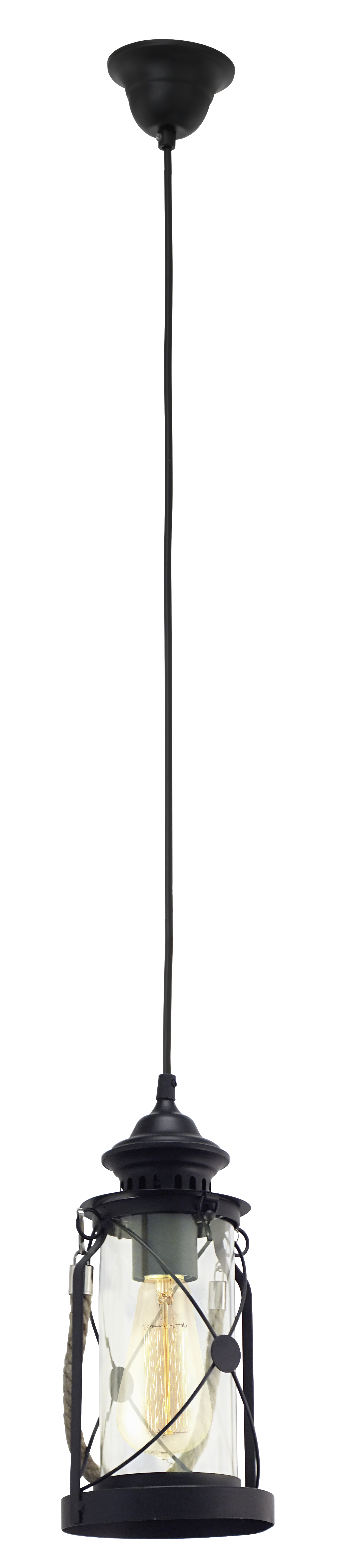 Lámpara de techo bradford 1 luces e27 14.5 cm negra