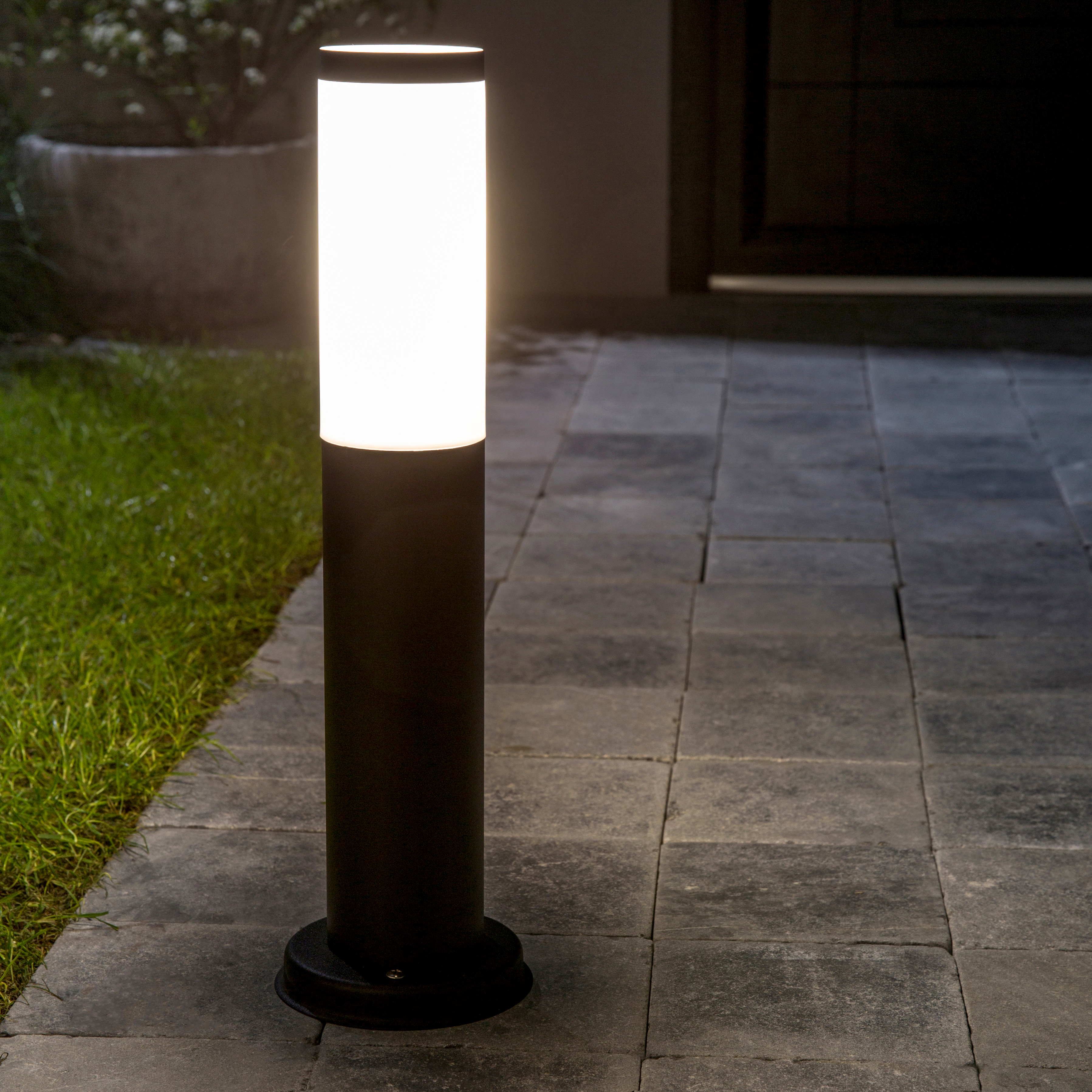 Lampa ogrodowa zewnętrzna słupek Travis E27 czarna 45 cm IP44 - 3