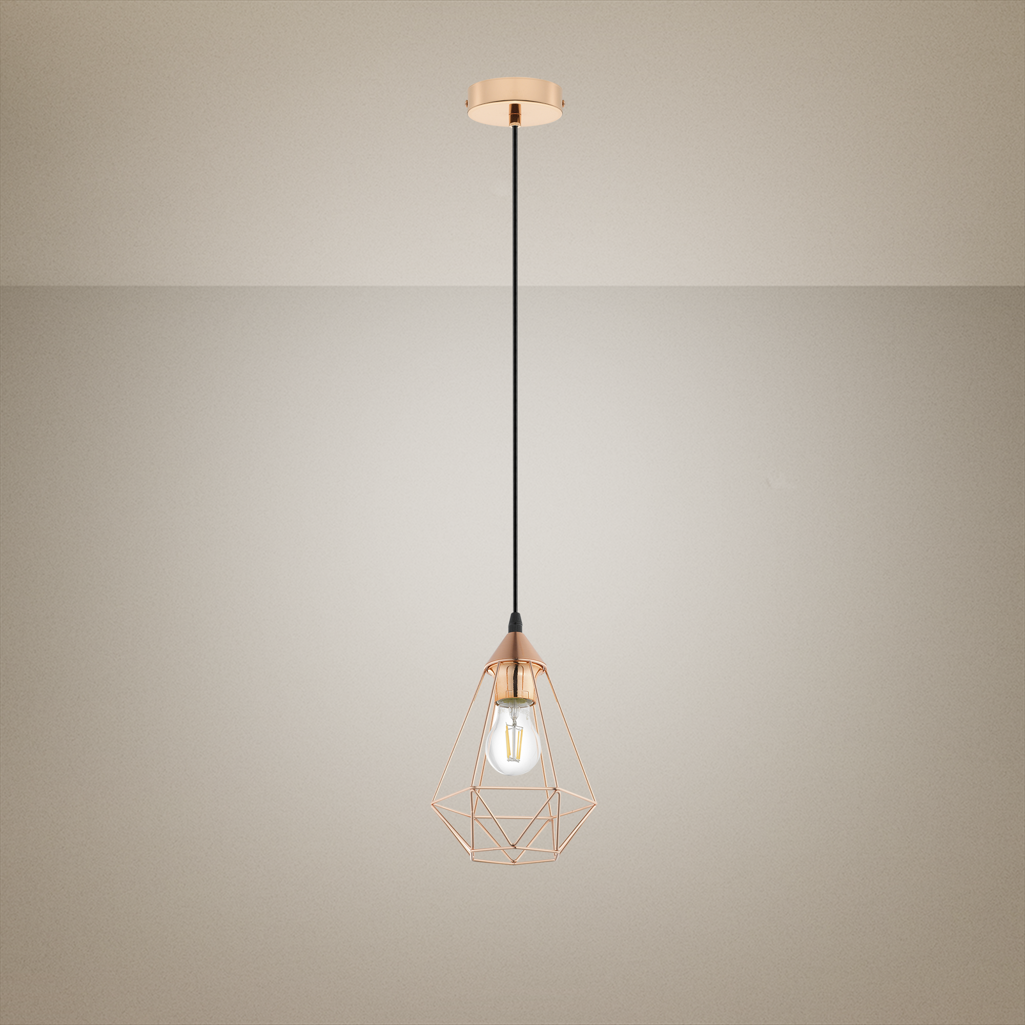 Candeeiro de teto suspenso INSPIRE BYRON D18CM COBRE - 3