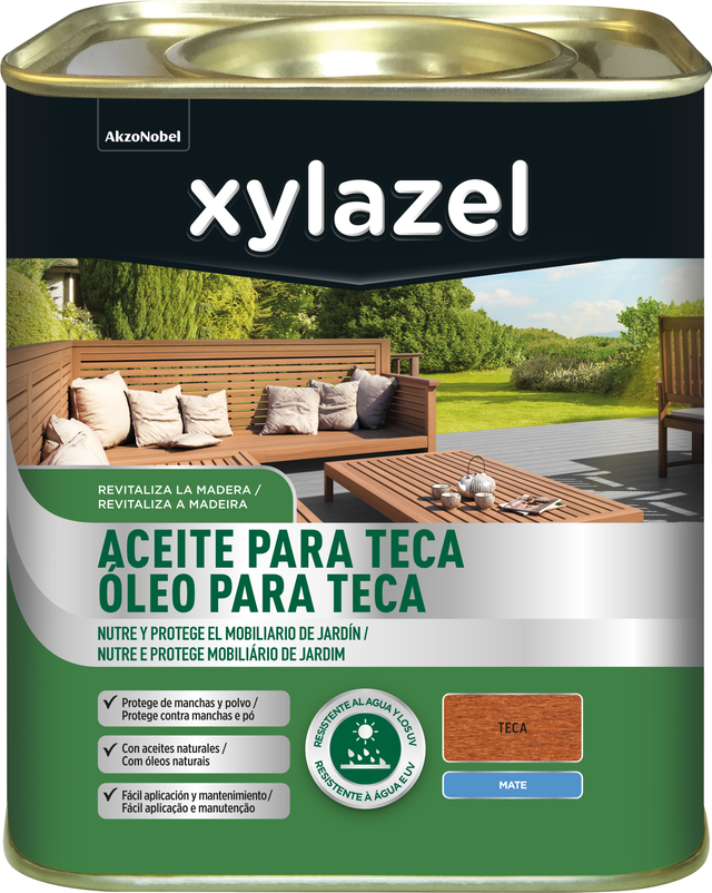 Óleo teca para mobiliário de jardim Interior/exterior Xylazel incolor 750 ml