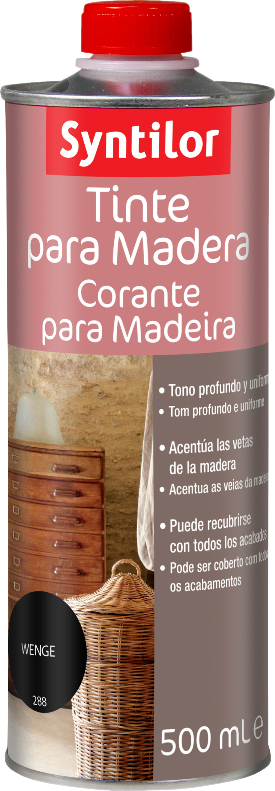 Tinte para madera syntilor wengué 0,5l