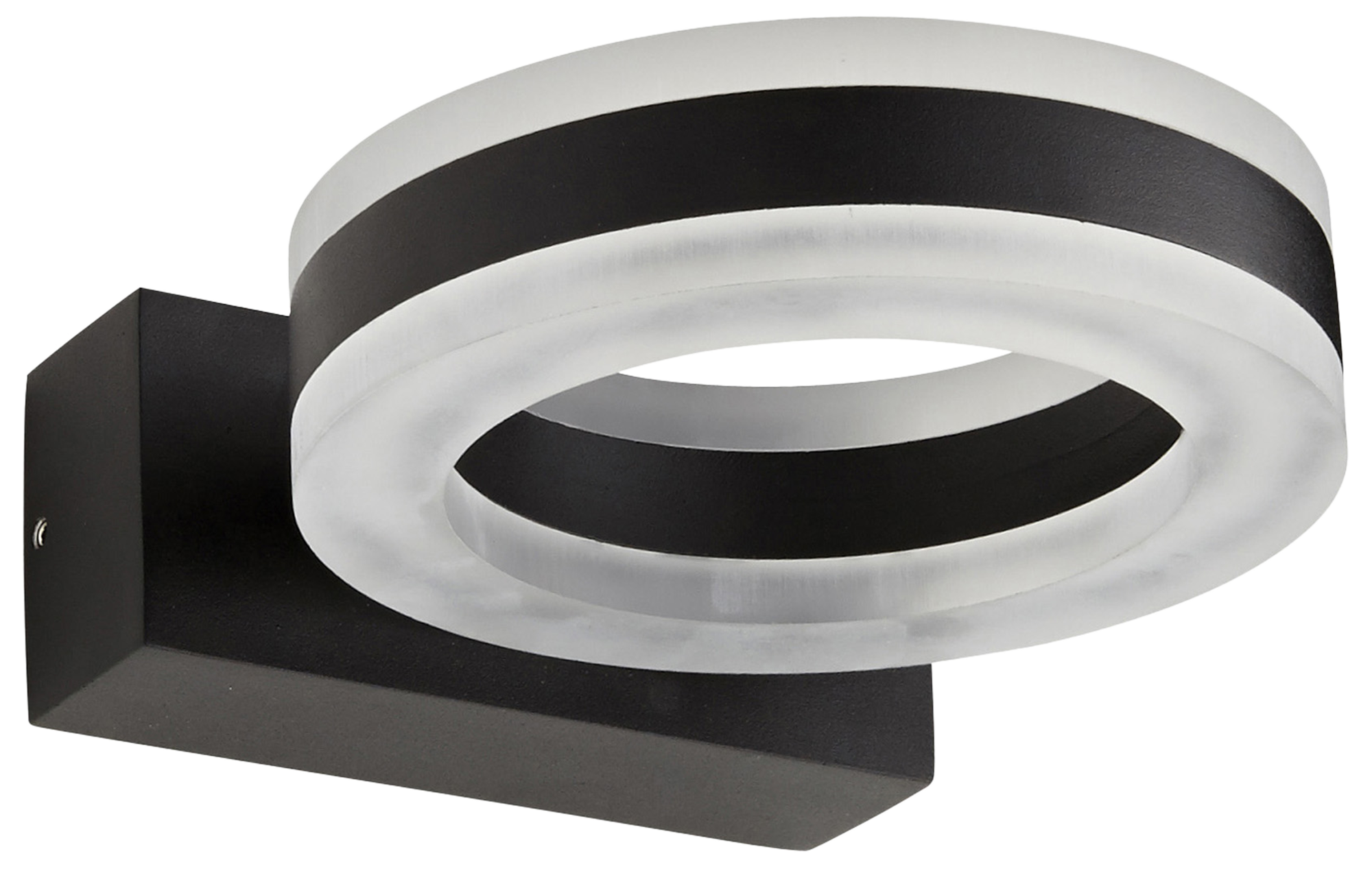Applique LED da esterno Saturn nero IP54, luce bianco naturale 730 lumen, INSPIRE - 8