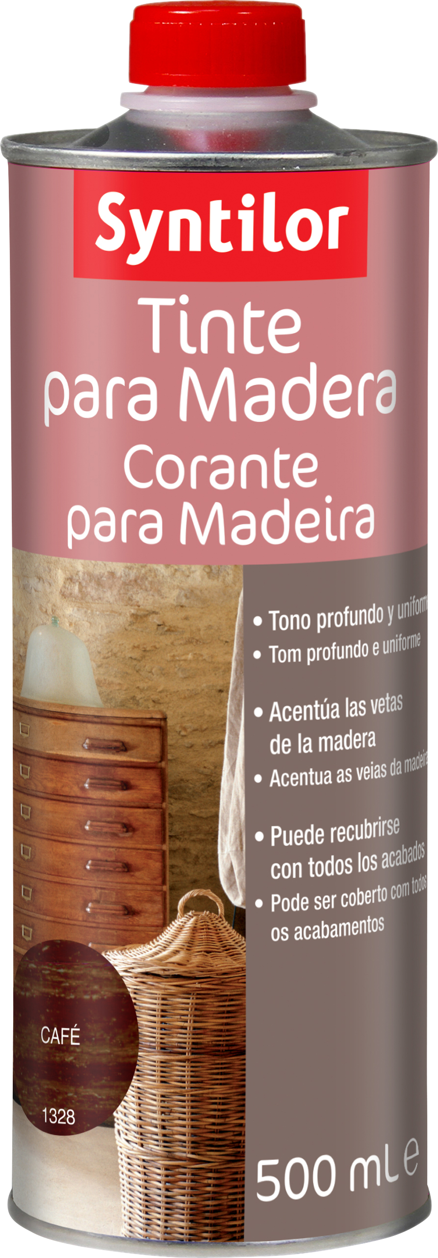 Tinte para madera syntilor café 0,5l