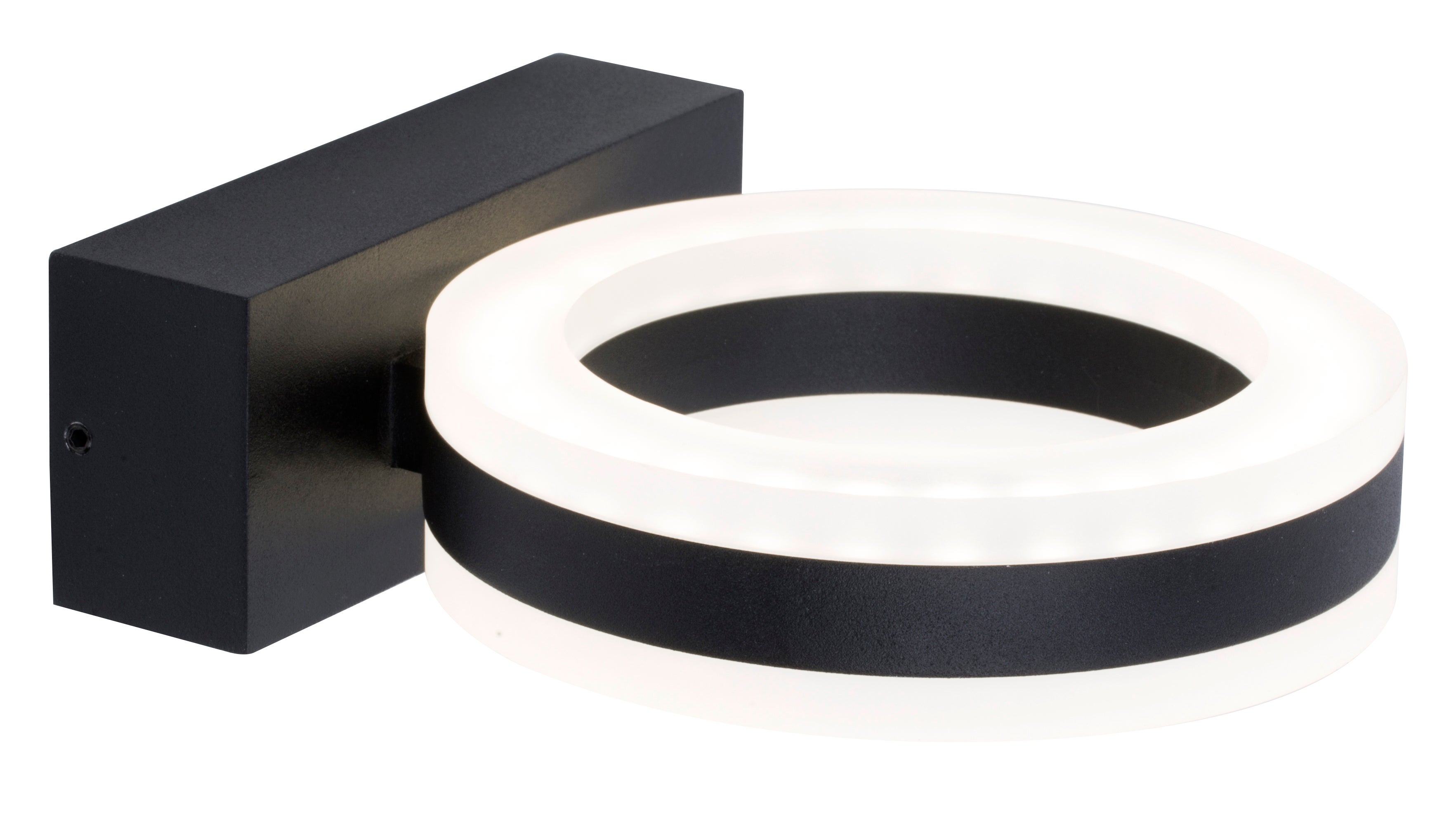 Applique LED da esterno Saturn nero IP54, luce bianco naturale 730 lumen, INSPIRE - 9