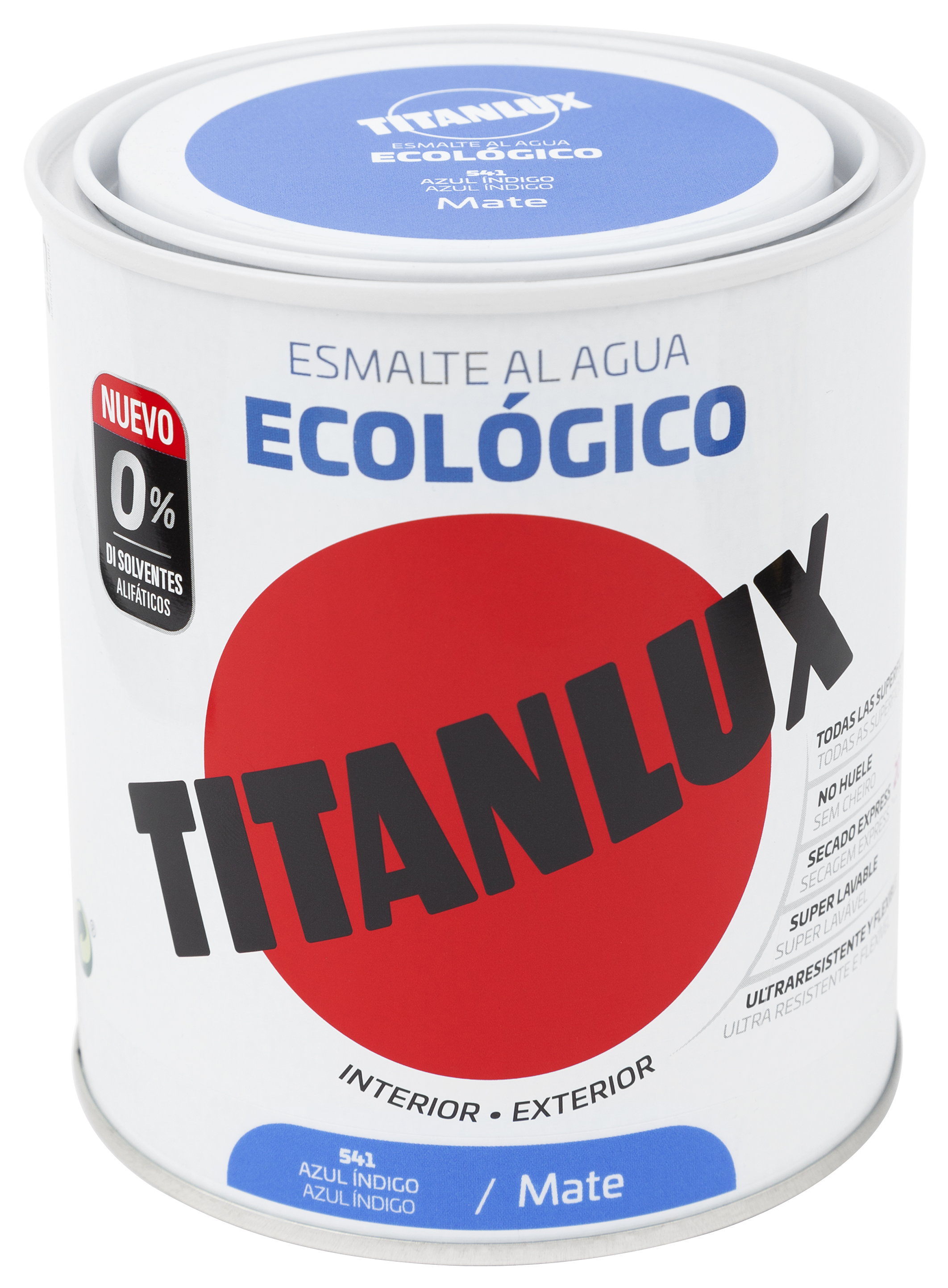 Esmalte de interior ecológico TITANLUX color azul índigo mate 750ml ...