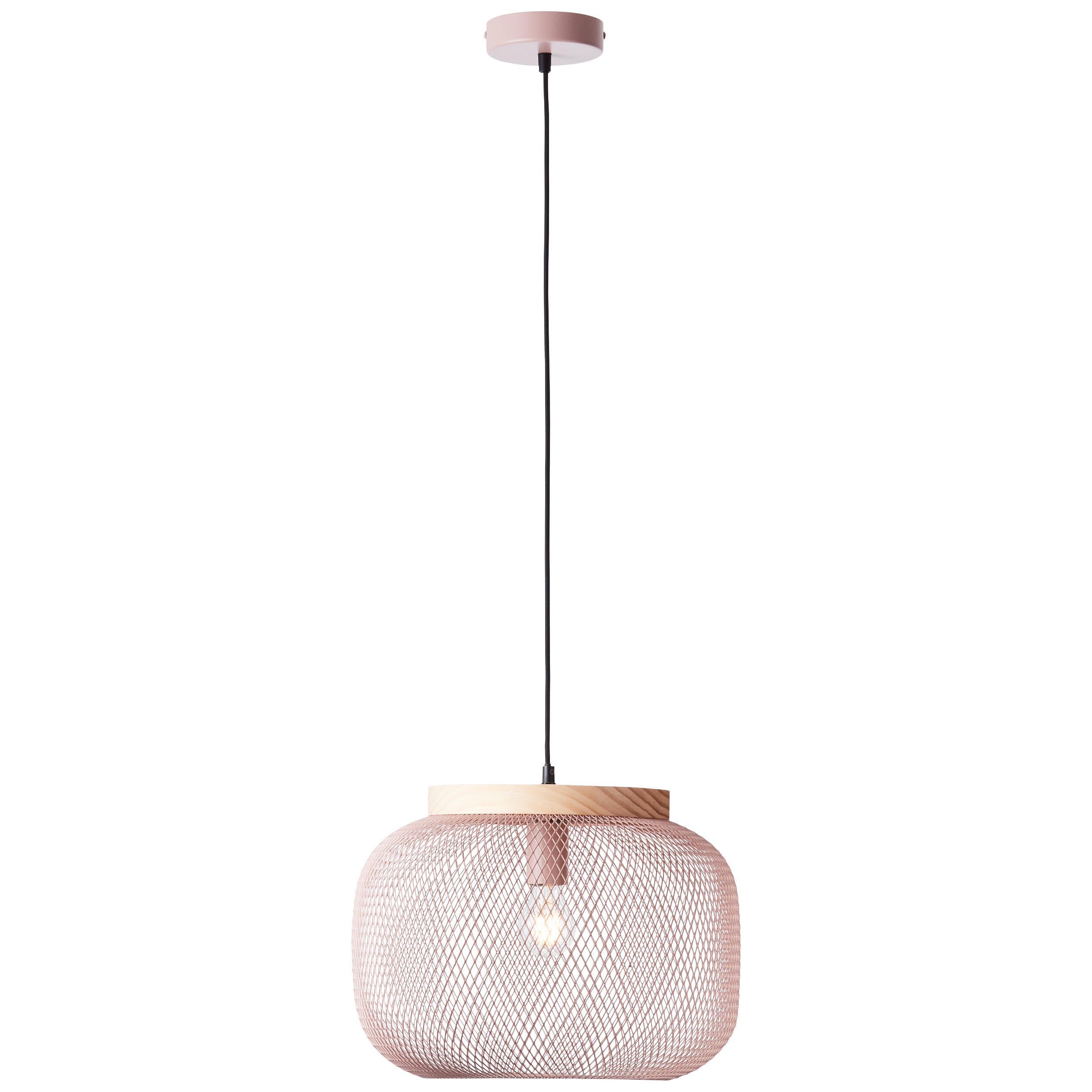 Lampadario Natura Giada rosa paralume rosa E27 Ø39cm BRILLIANT - 8