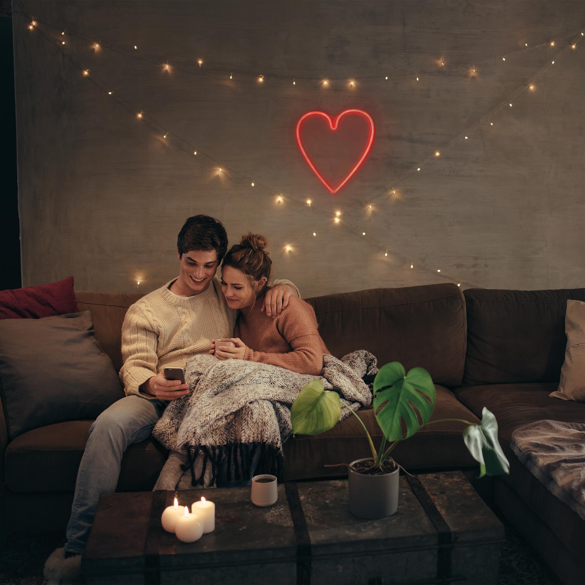 Tira de LED neón con alimentación a pilas Heart ARTE CONFORT IP20 apto para zonas secas 100 lm luz roja 0.29 metros - 2