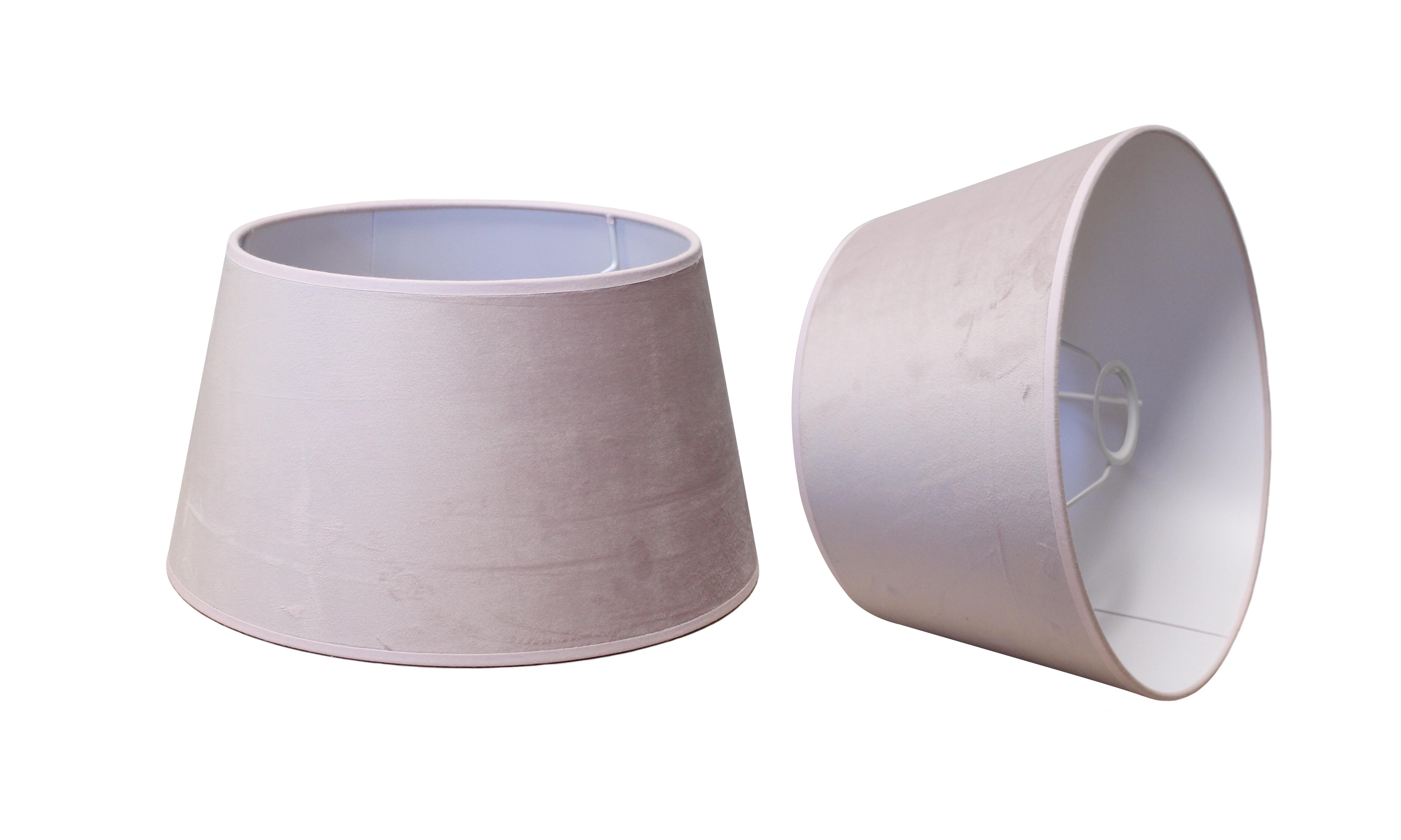 Pantalla de terciopelo cónica rosa 30 cm