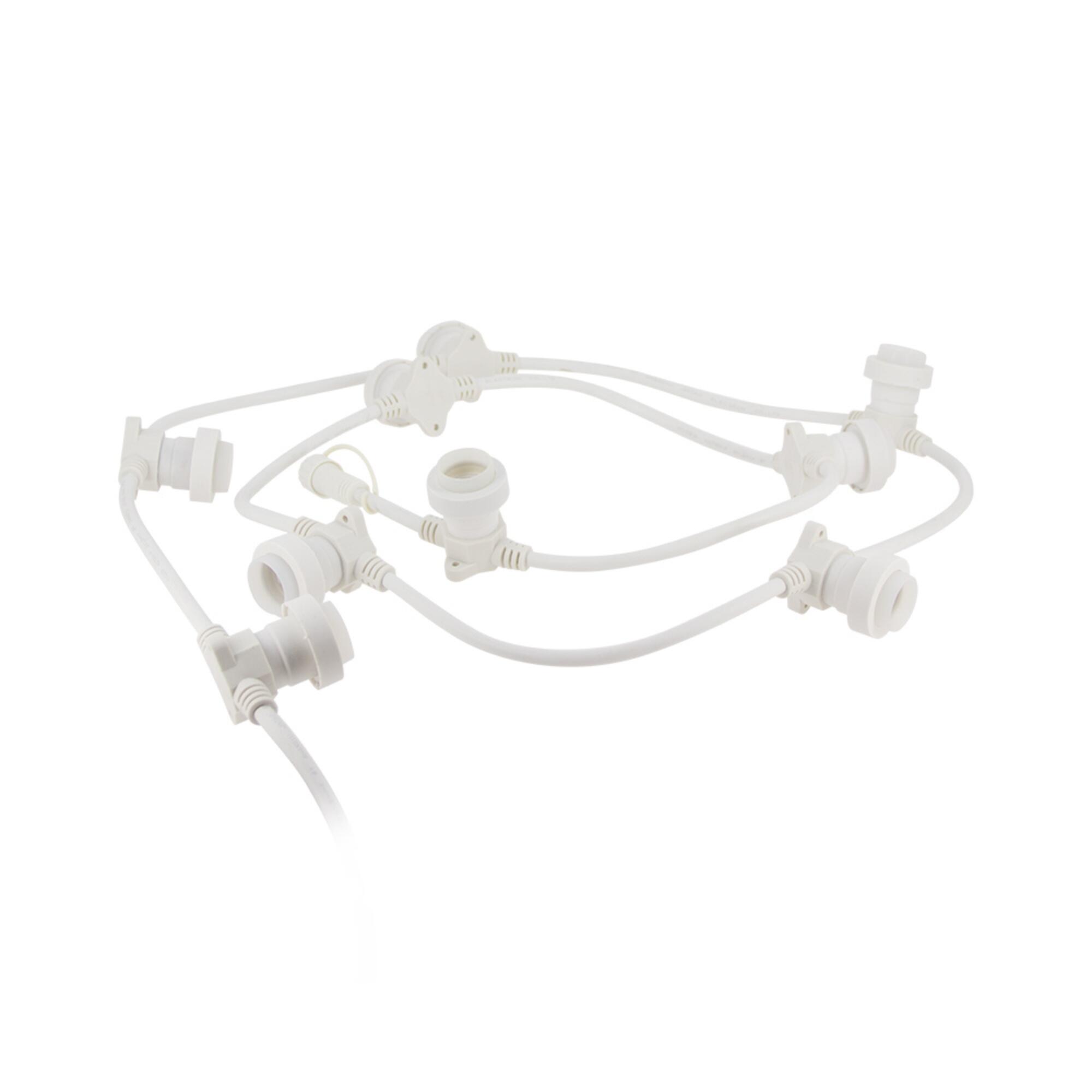 Guirnalda blanca de 10 casquillos