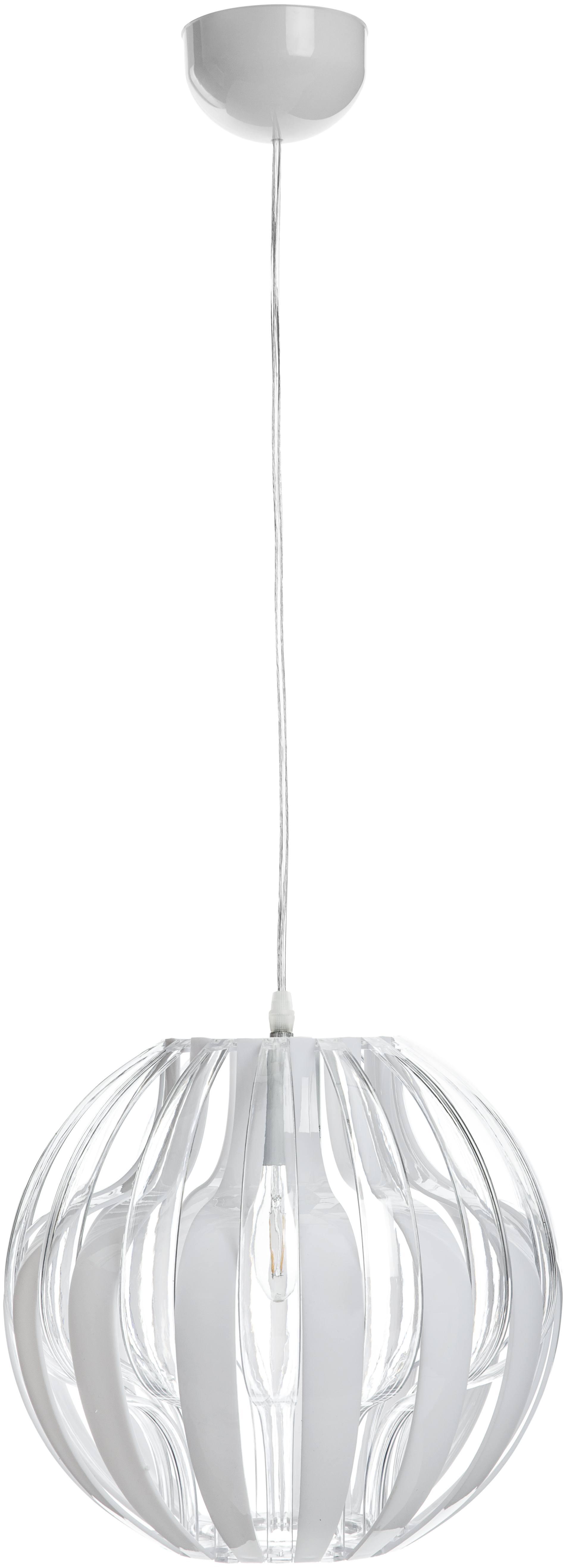 Lámpara de techo colgante acrílico blanca 30 cm Pumpkin REALITY 1 luz E27. Altura máxima 150 cm - 5