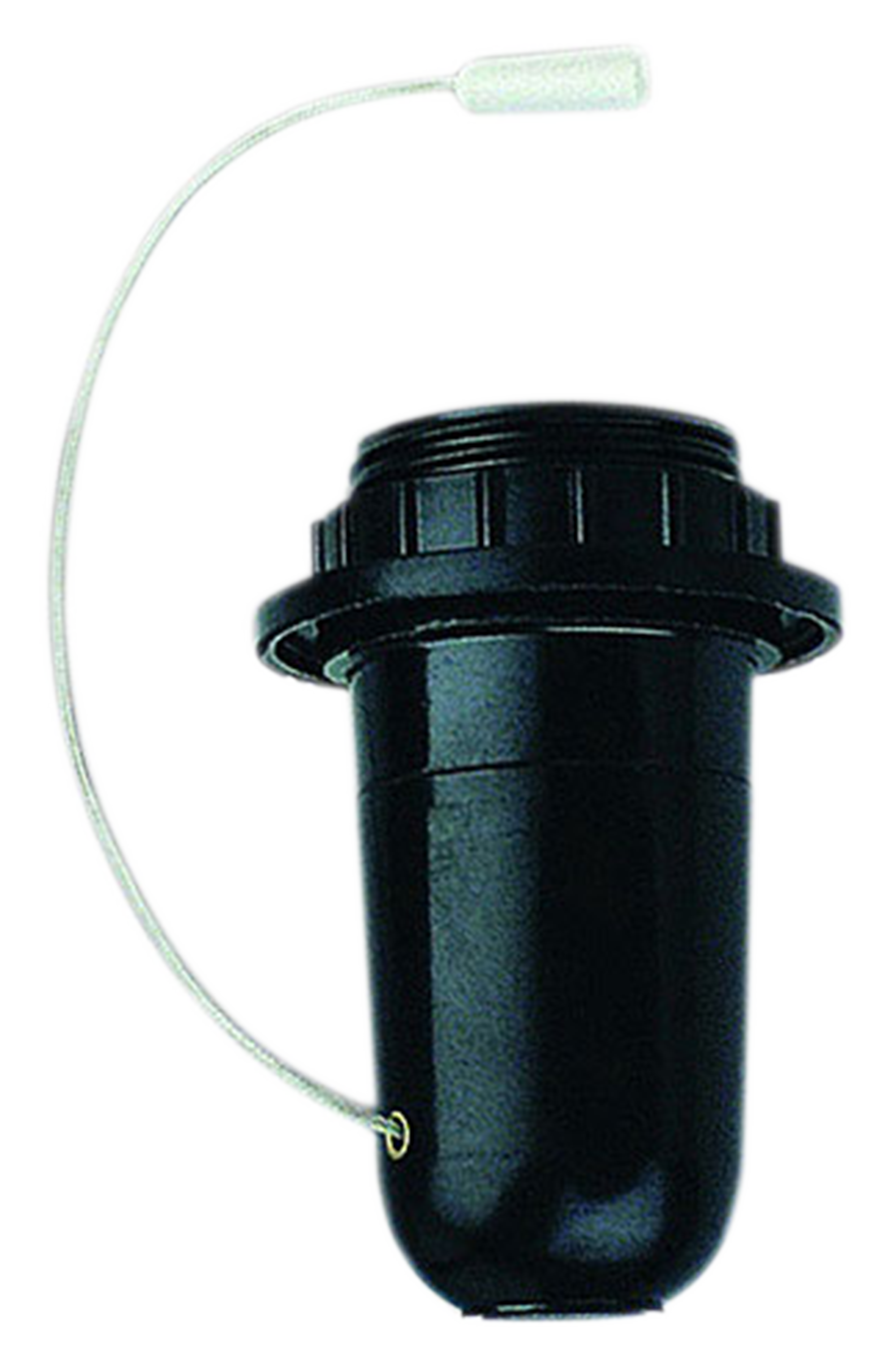 Casquilho com cordão BK E27 PRETO - 2