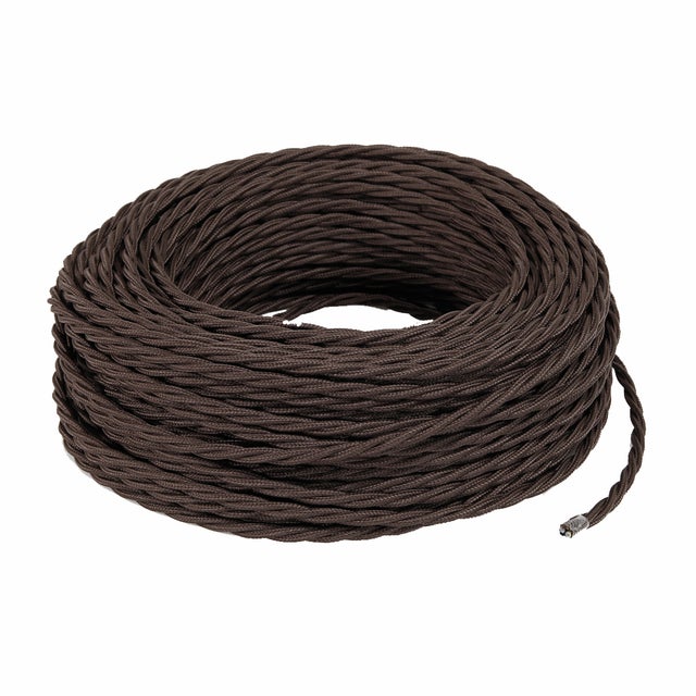 Cavo tessile 2 x 0.75 mm² L 10 m MERLOTTI marrone bobina