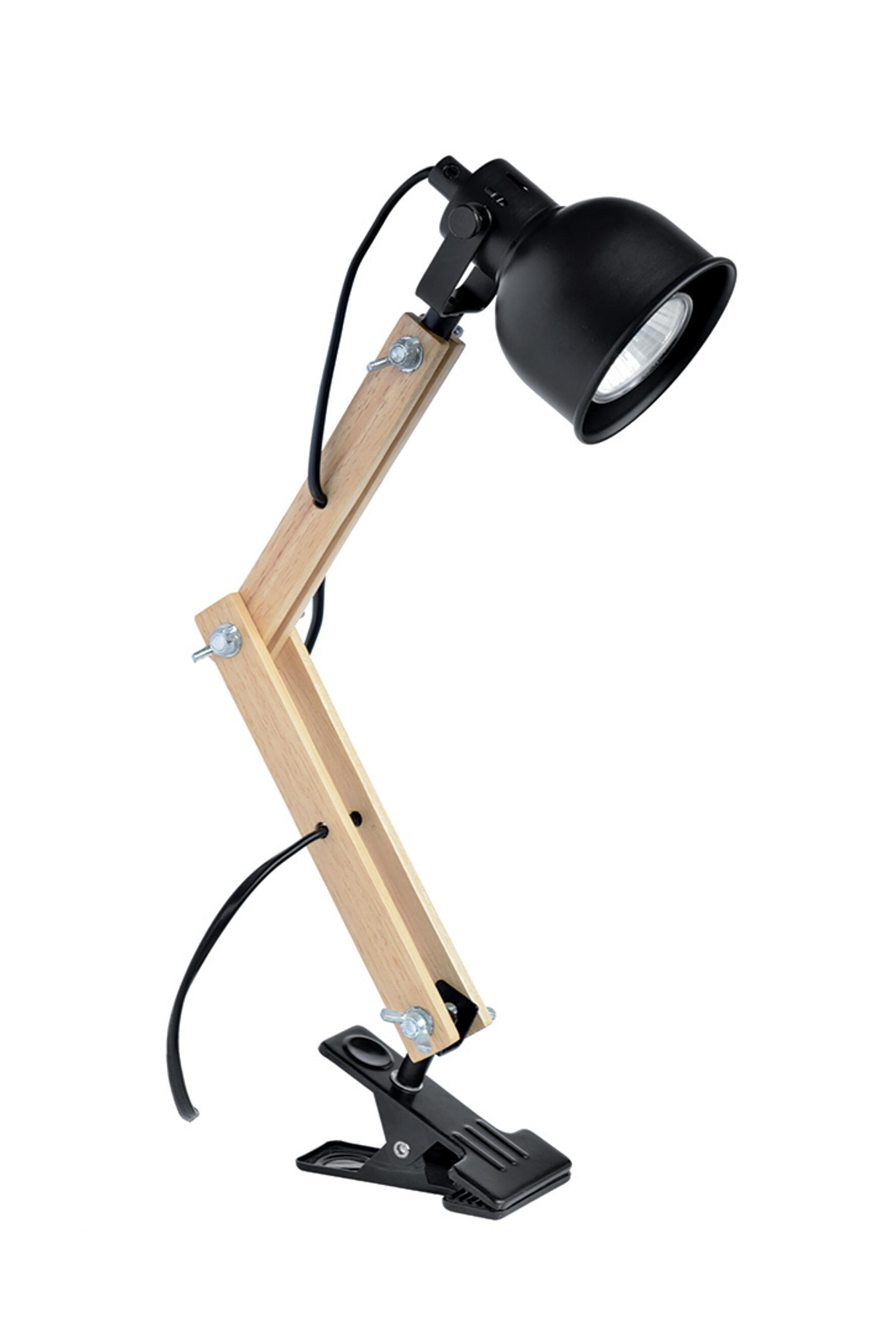 Flexo para escritorio compatible con casquillo gu10 nomade seynave con estructura acero marrón alimentación a red