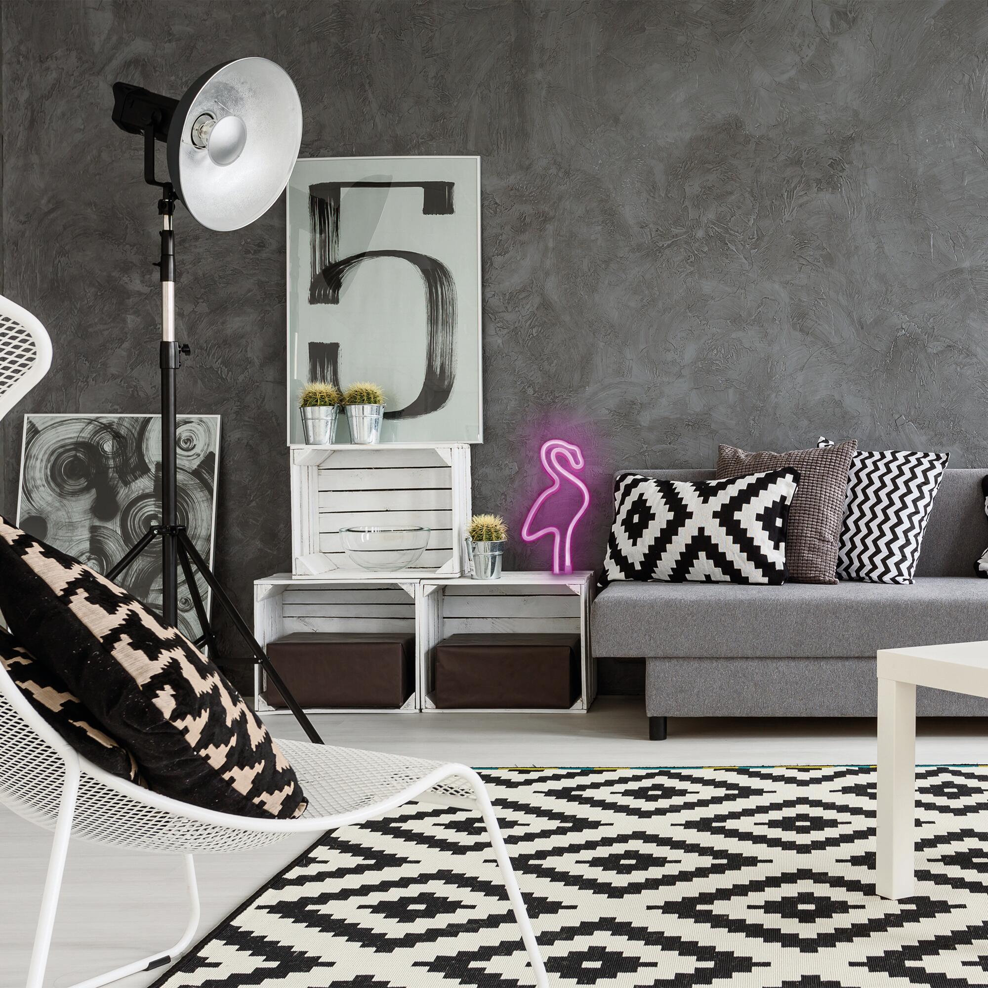 Lámpara de mesa sin cable LED Flamin ARTE CONFORT con estructura blanca pantalla blanca - 2