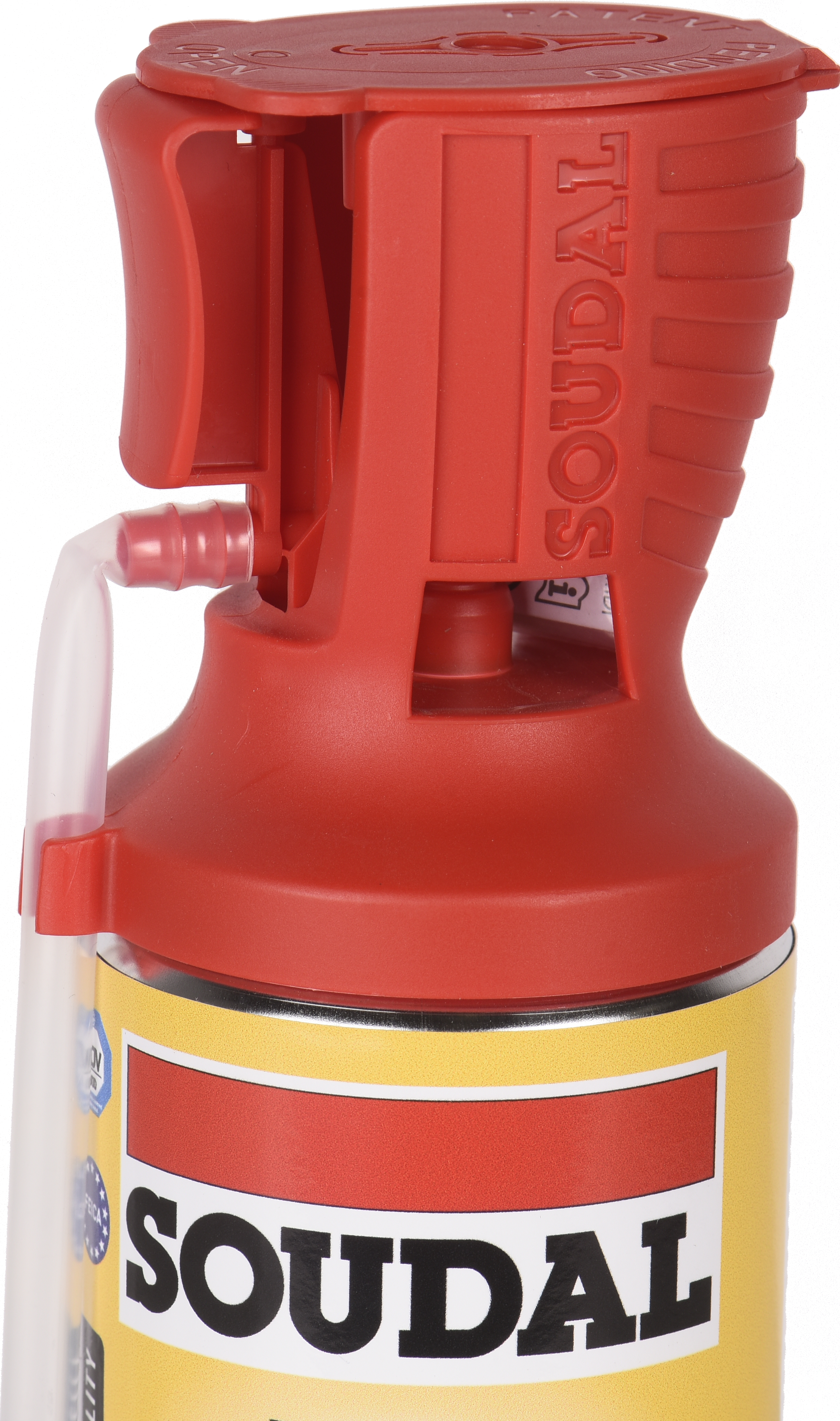 Espuma de poliuretano SOUDAL Genius Mega 600 ml para puertas, ventanas y paredes en color amarillo. Tiempo de secado 20-25 minutos. Aplicación manual. - 2