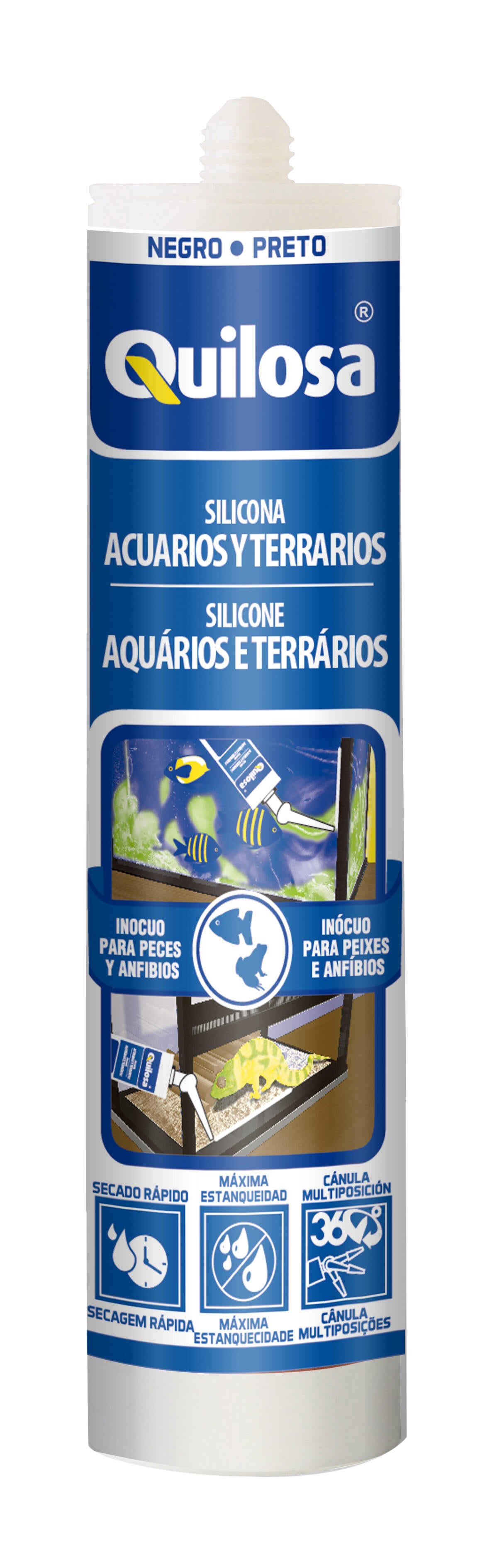 Silicona acuarios ORBASIL 300 ml negro - 2