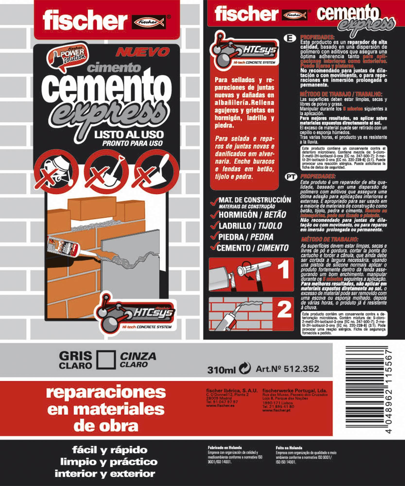 Cemento Express gris claro 300ML - 2