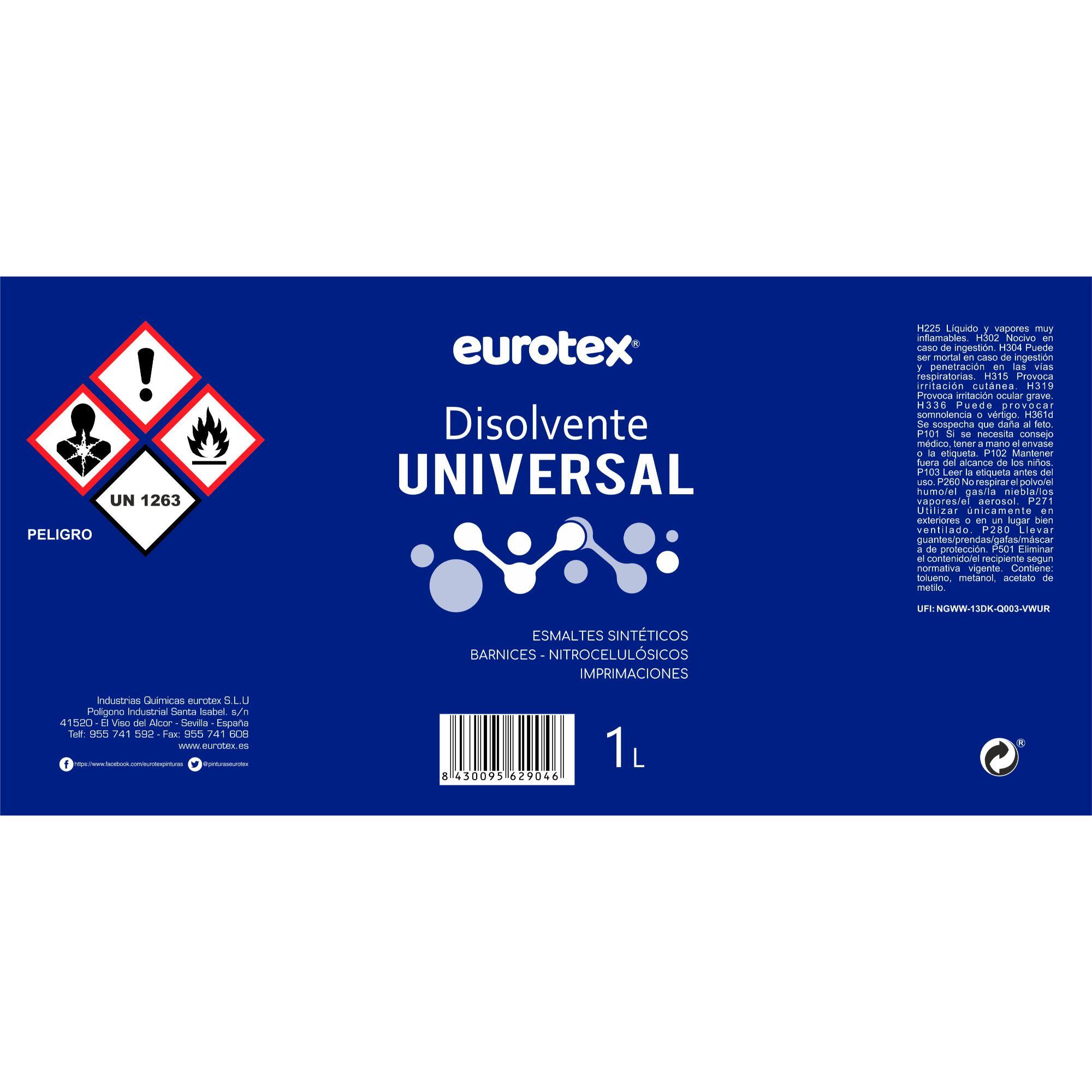 Disolvente universal EUROTEX 1L - 2