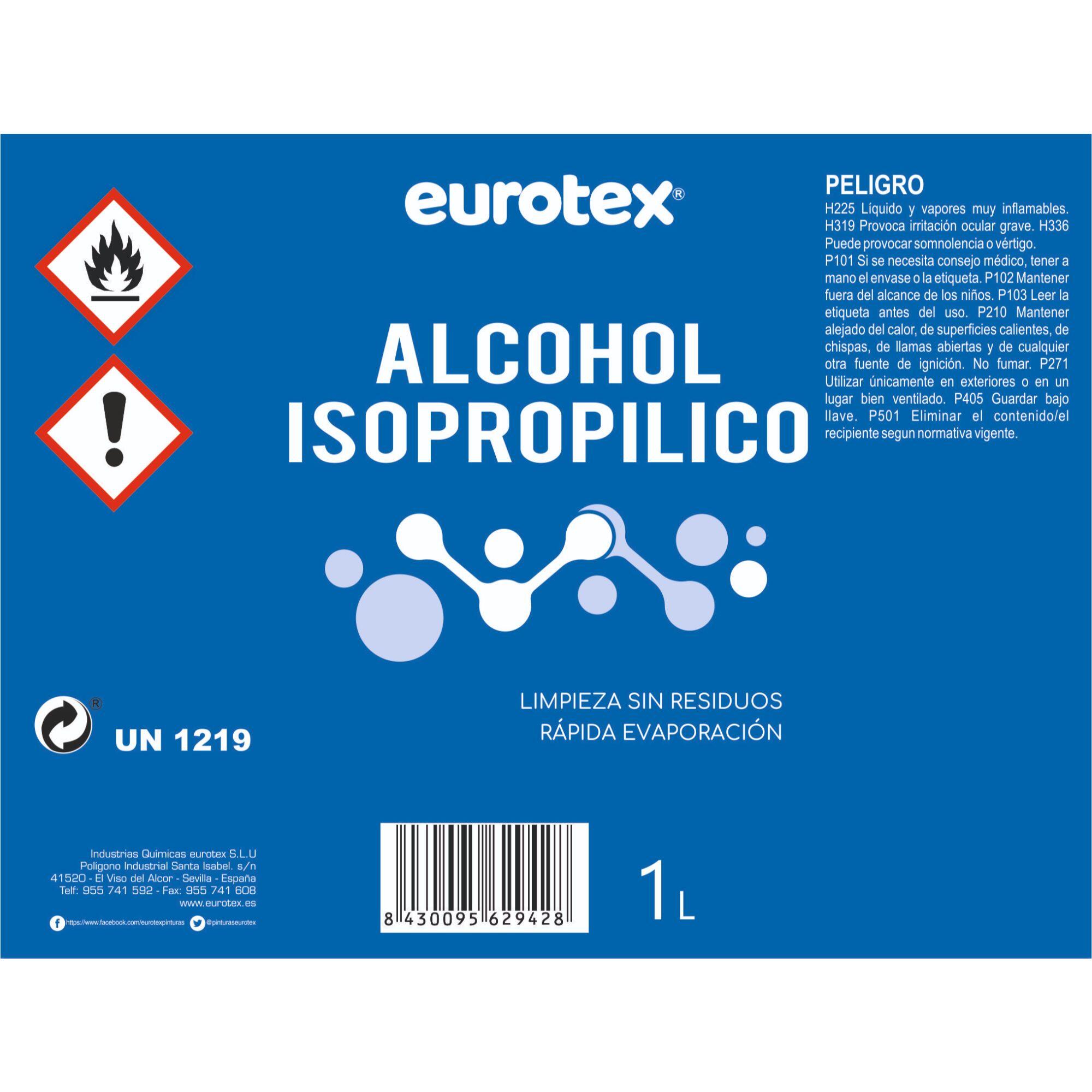 Alcohol isopropílico EUROTEX 1 L - 2