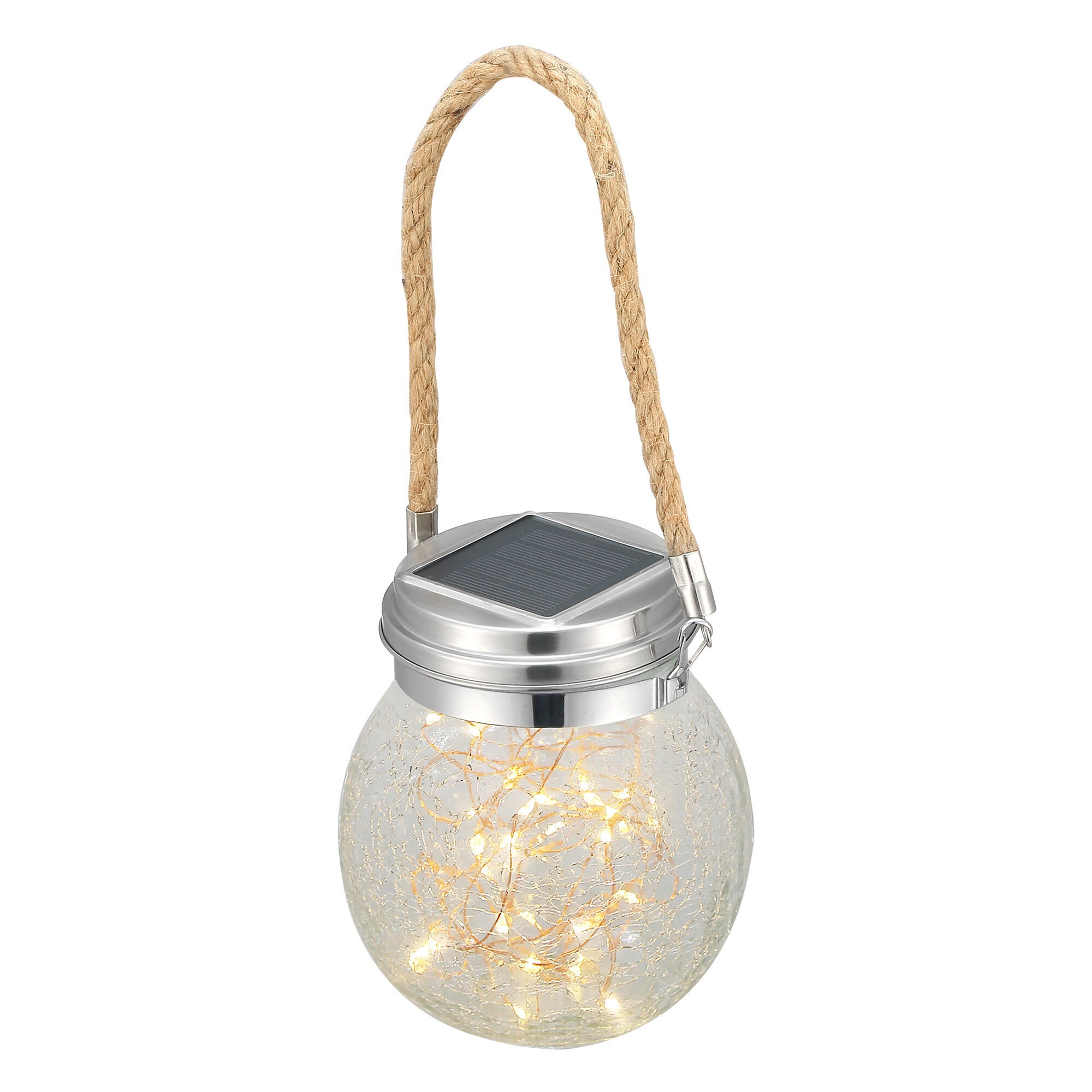 Lámpara de mesa solar sin cables exterior transparente con sensor crepuscular Meteor IP44 y 10hrs autonomía - 2