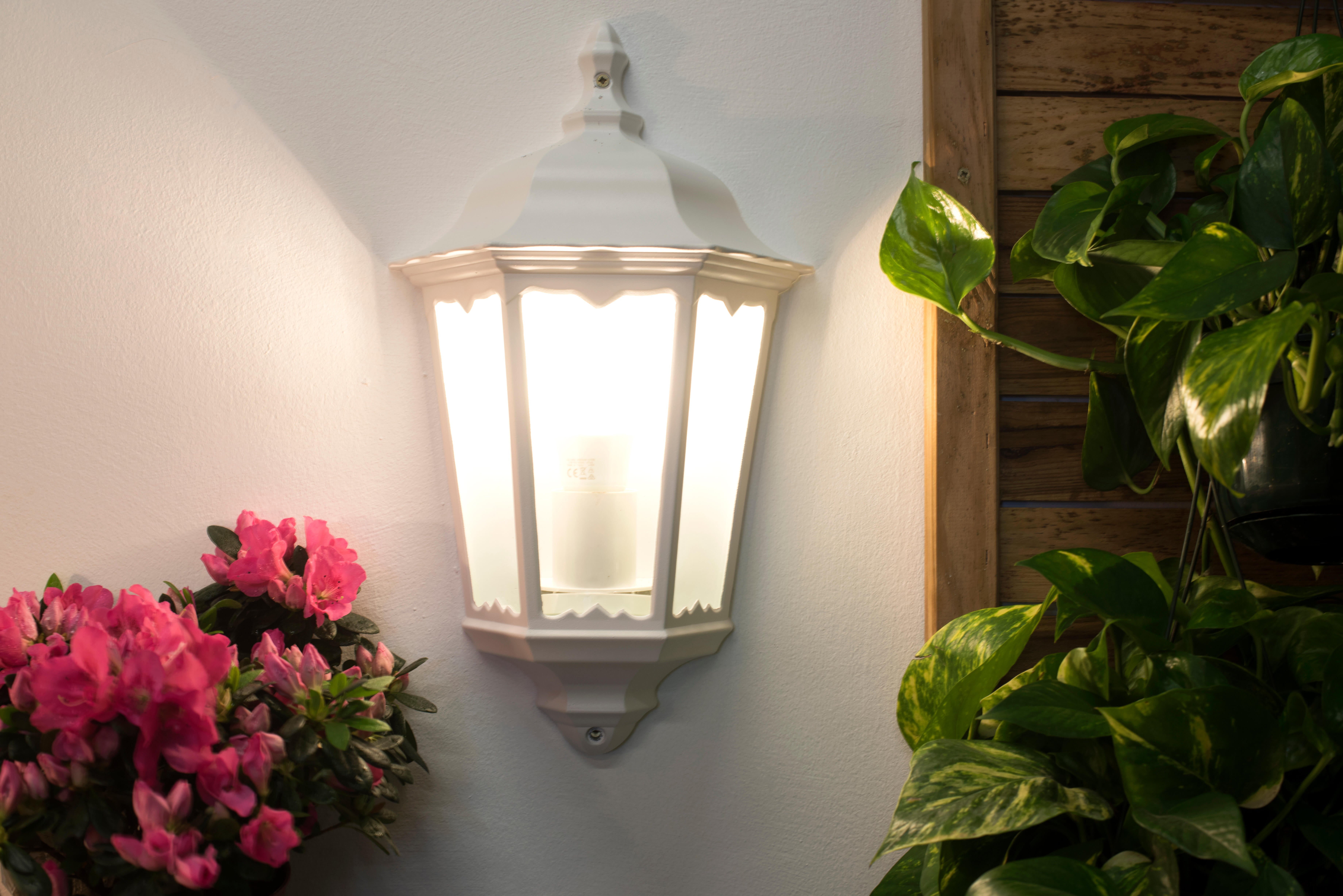 Aplique de exterior navedo blanco