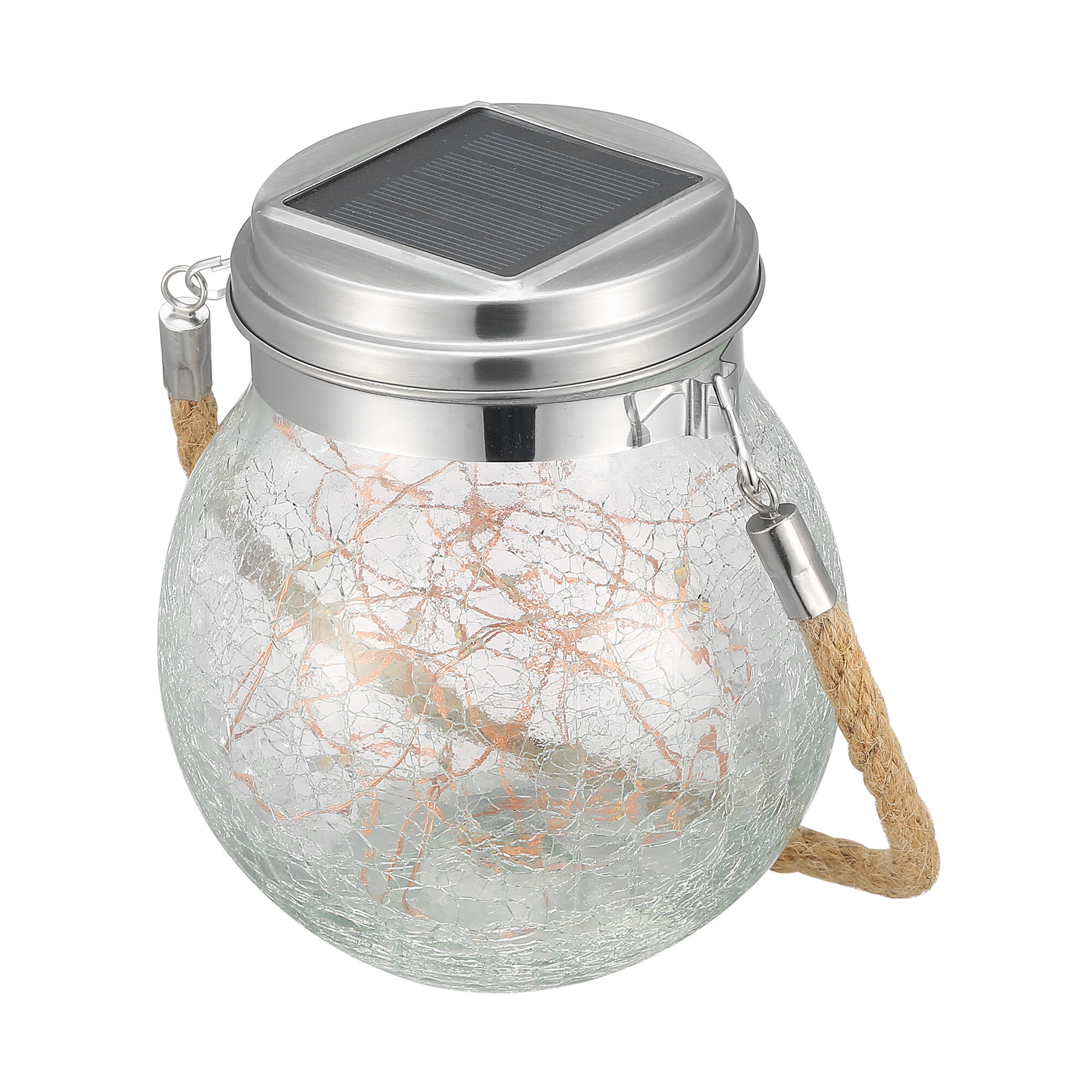 Lámpara de mesa solar sin cables exterior transparente con sensor crepuscular Meteor IP44 y 10hrs autonomía - 3