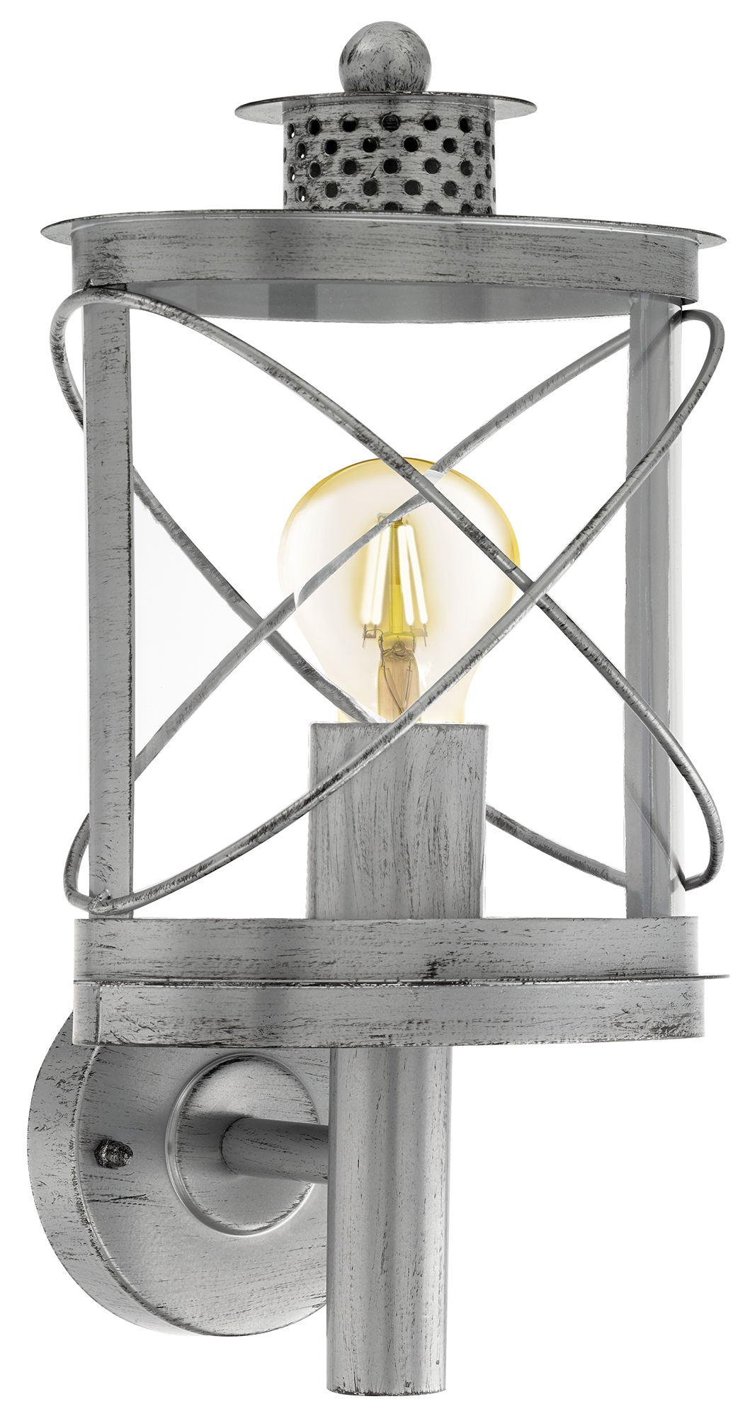Aplique hilburn plata antigua e27