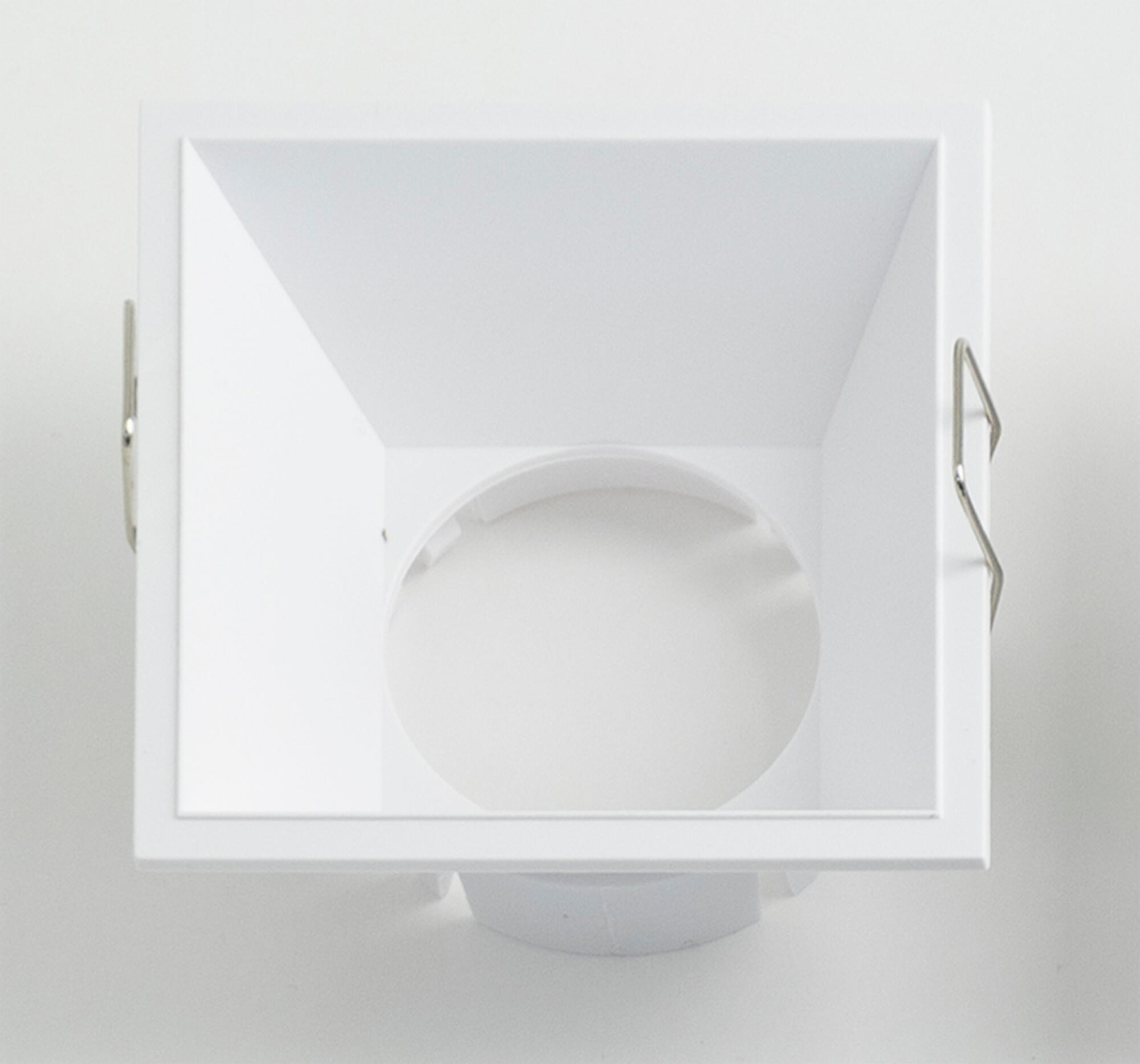 Downlight empotrable blanco cuadrado cepillado compatible con bombilla GU10 MIALUZ IP20 - Foco empotrable para techos - 6