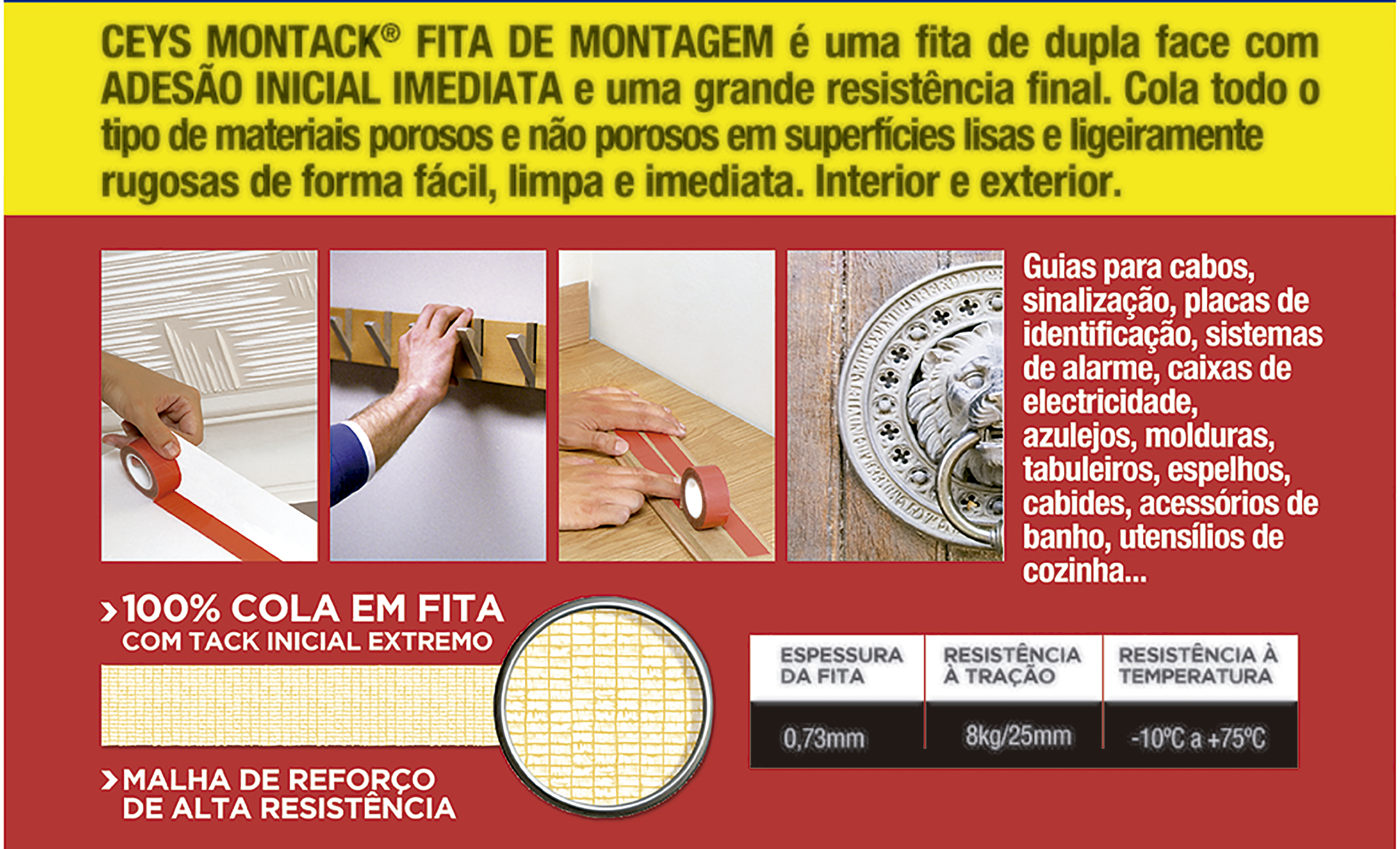 Fita dupla face CEYS MONTACK 2.5MX19MM - 5