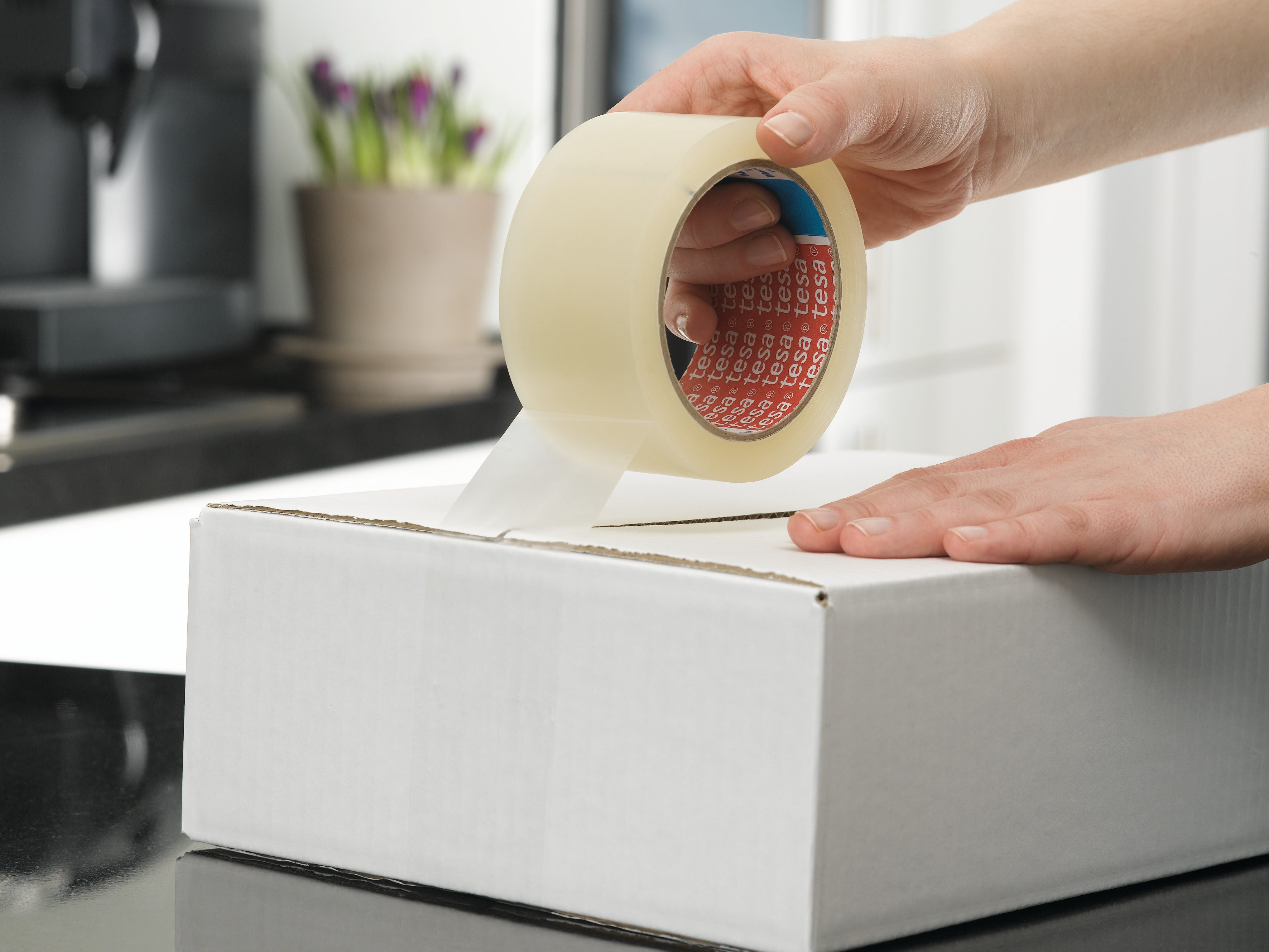 Fita de embalar ECOPACK 66MX50MM TRANSPARENTE TESA - 3