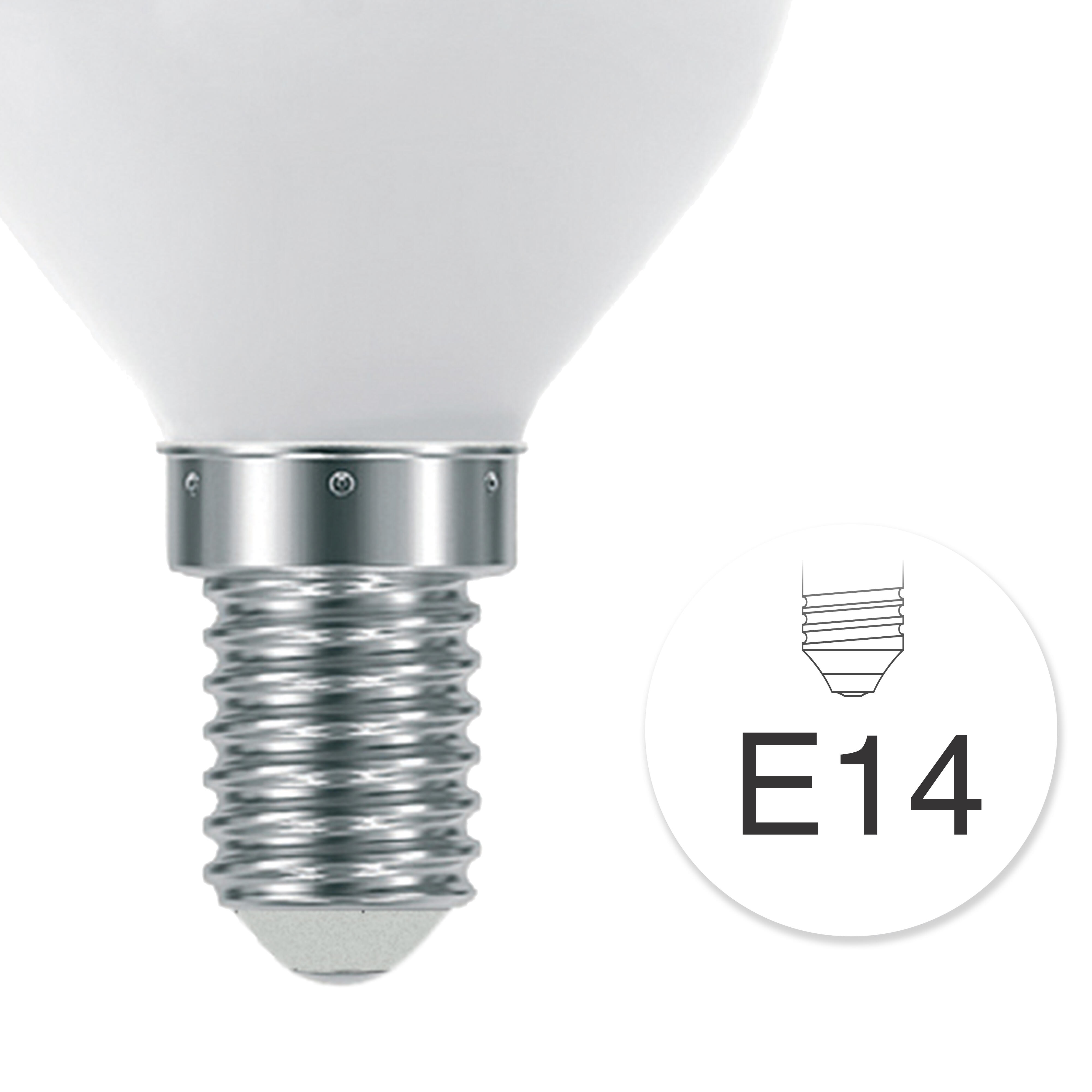 Pack de 3 bombillas LED E14 forma esférica 800 lúmenes 6W color de la luz blanco frío 6000K clase energética E - 5