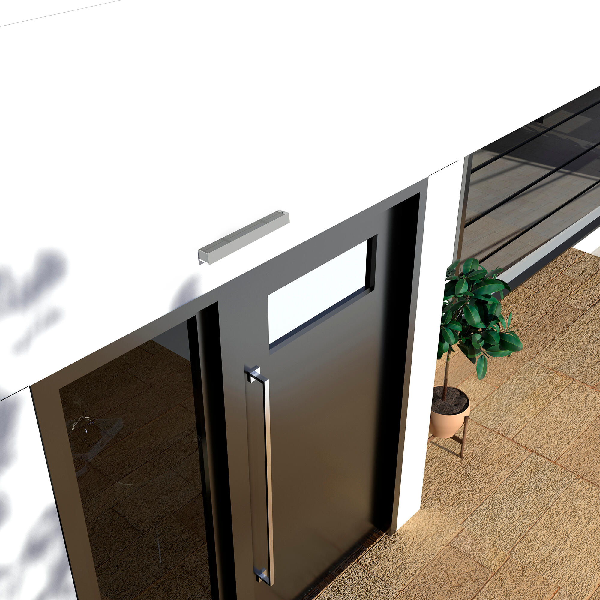 Aplique solar exterior luz LED blanco frío Alfa gris con sensor crepuscular IP54 - 4