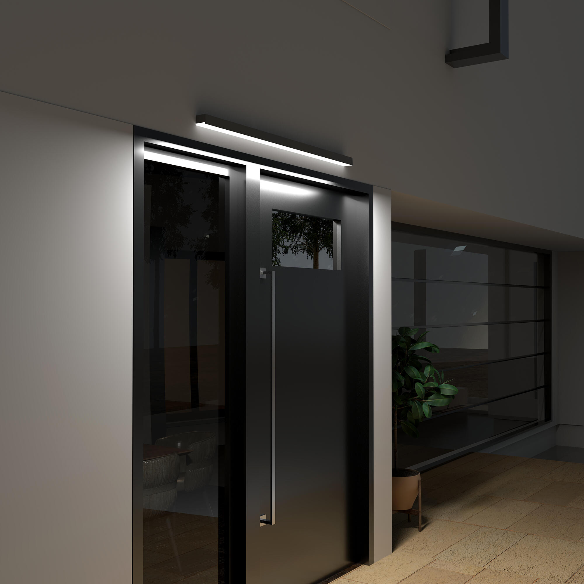 Aplique solar exterior luz LED blanco frío Alfa gris con sensor crepuscular IP54 - 3