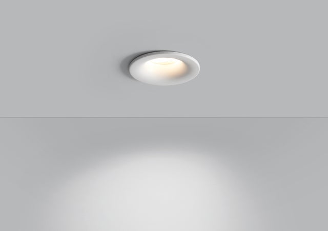 Downlight empotrable blanco redondo pintado LUMIPLUS Lucas ø8.5 cm IP65 - Foco empotrable para duchas