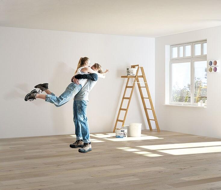 Pintura de interior LUXENS color blanco mate 2.5L para techos  - 4